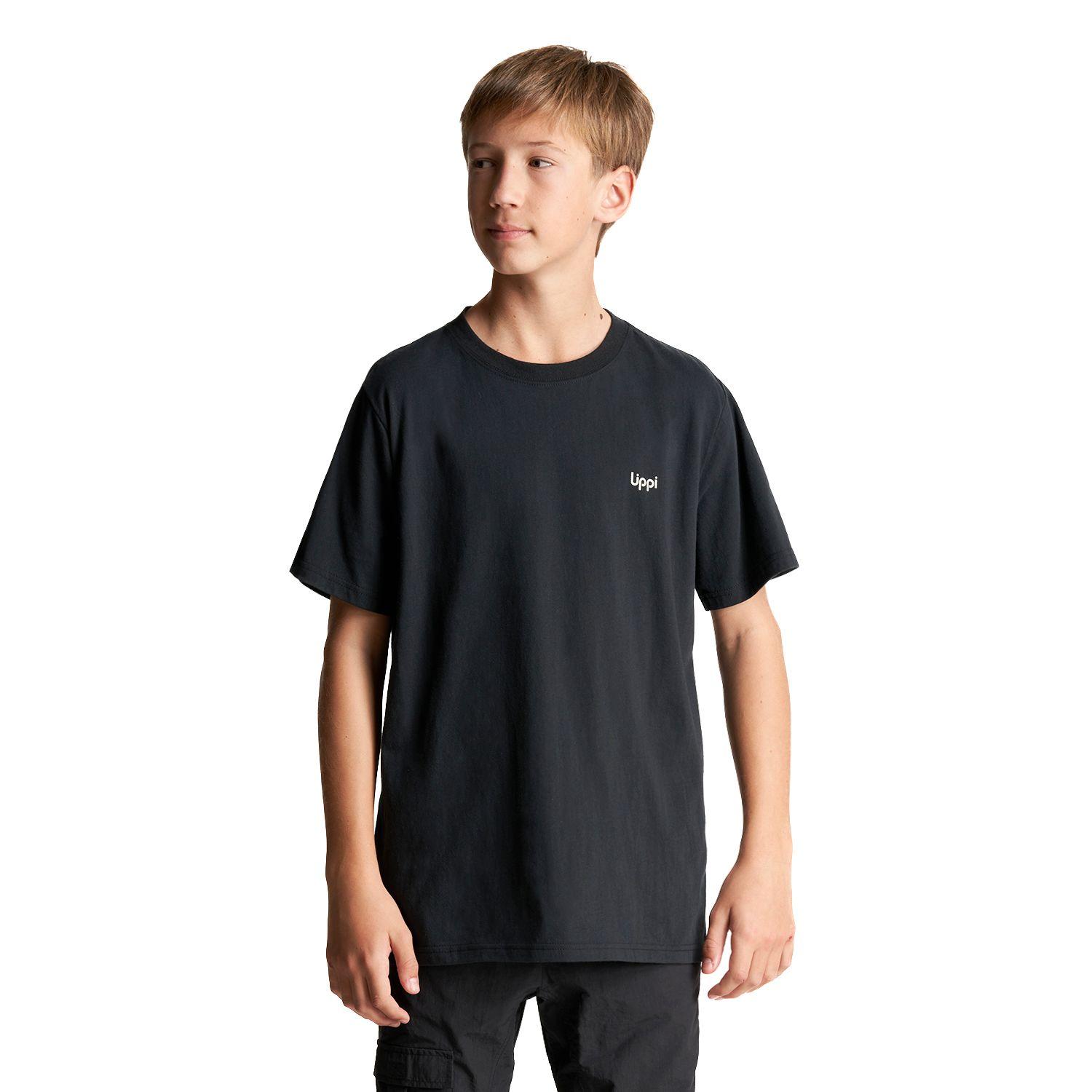 Polera Teen Boy Travel T-Shirt Negro Lippi-1