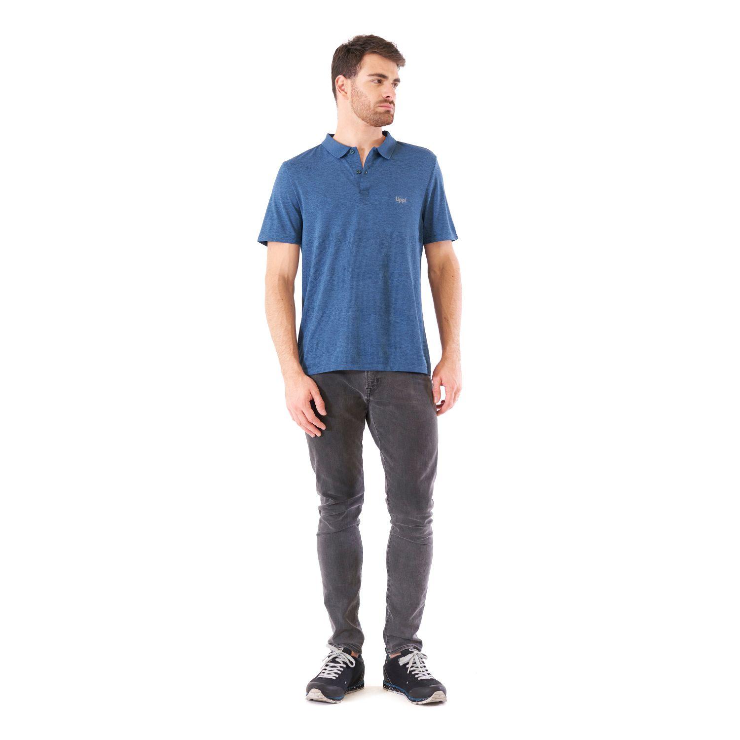 Polera Hombre B-Classic Seamless Polo Azul Lippi V21-5