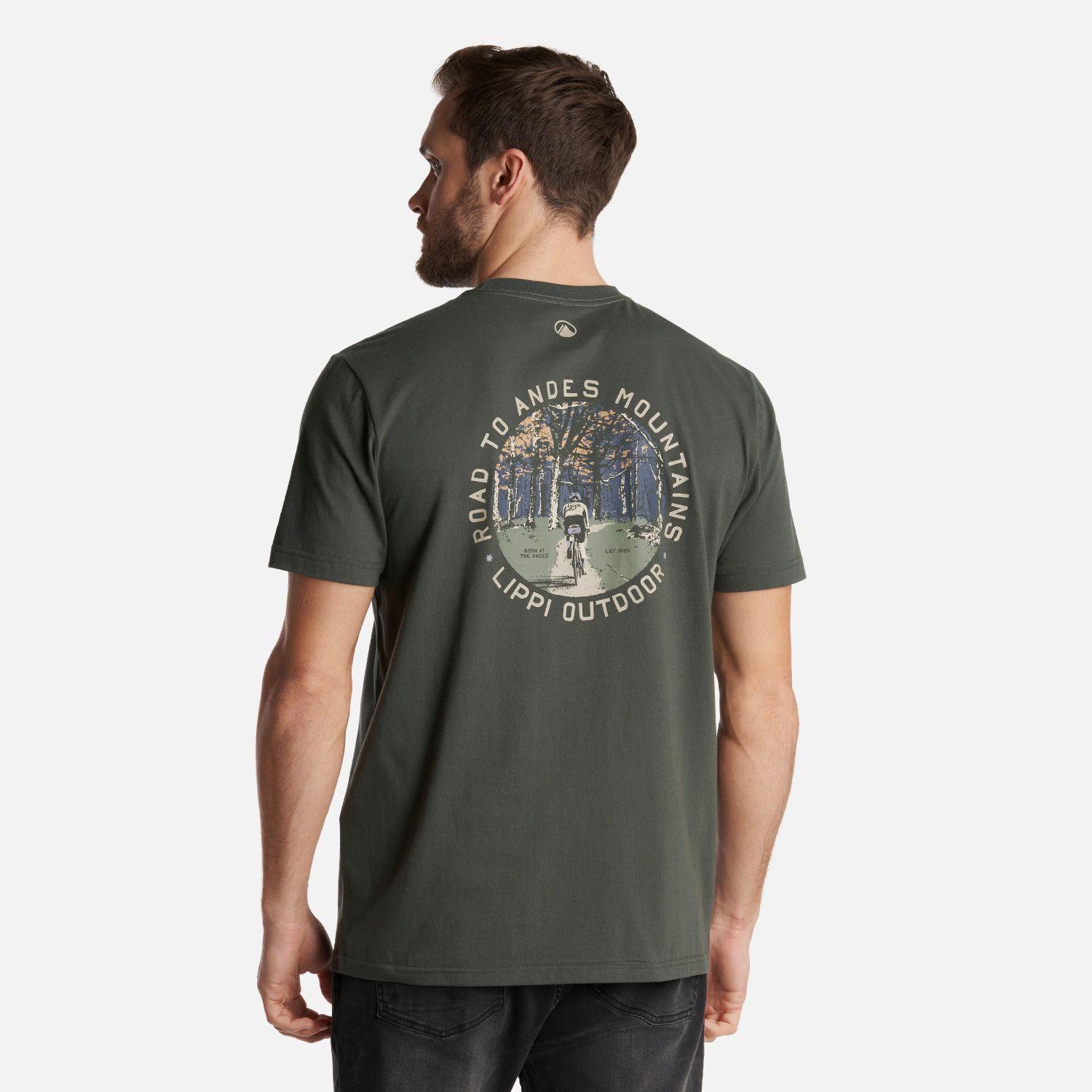Polera Hombre Gravel T-Shirt Verde Militar Lippi-3