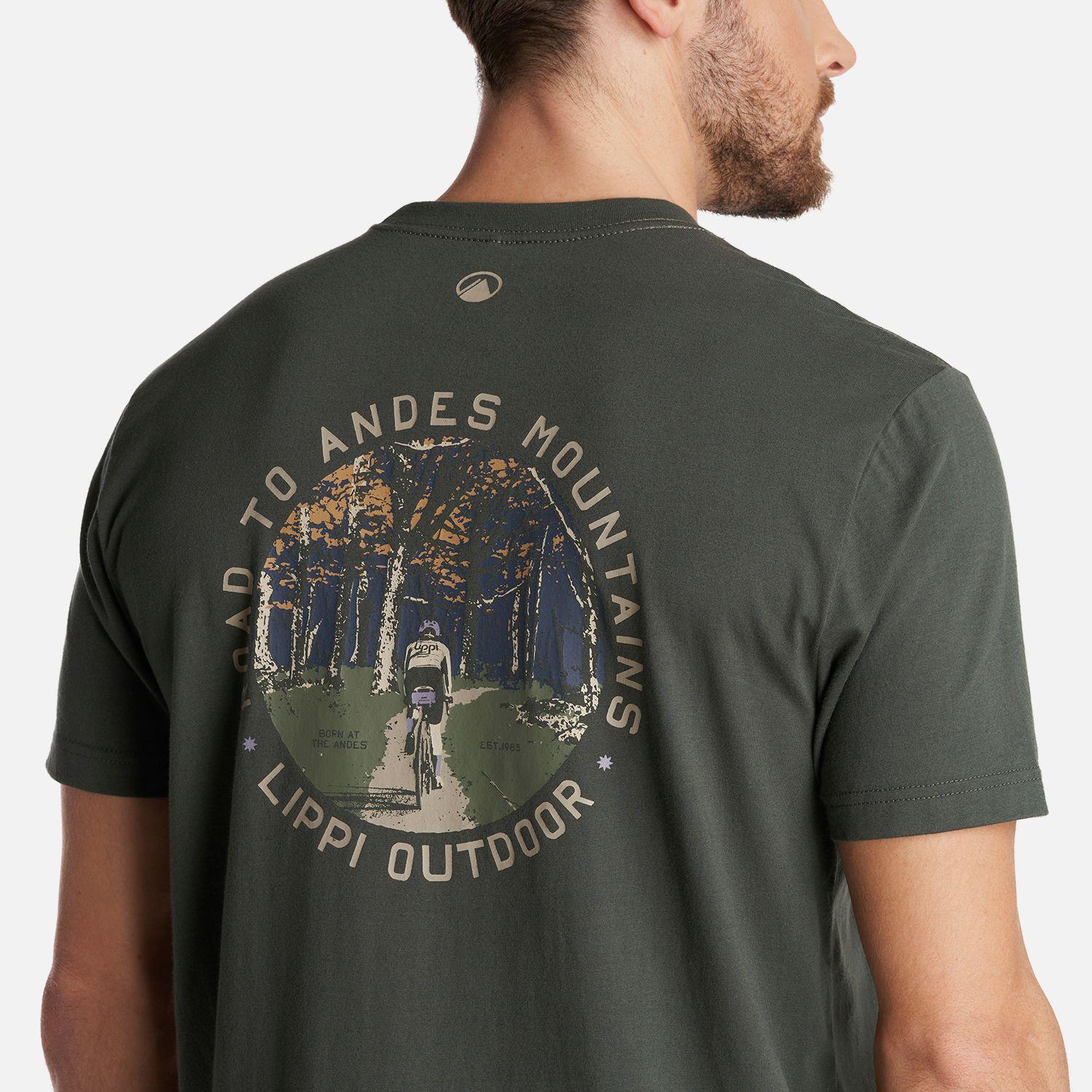 Polera Hombre Gravel T-Shirt Verde Militar Lippi-4
