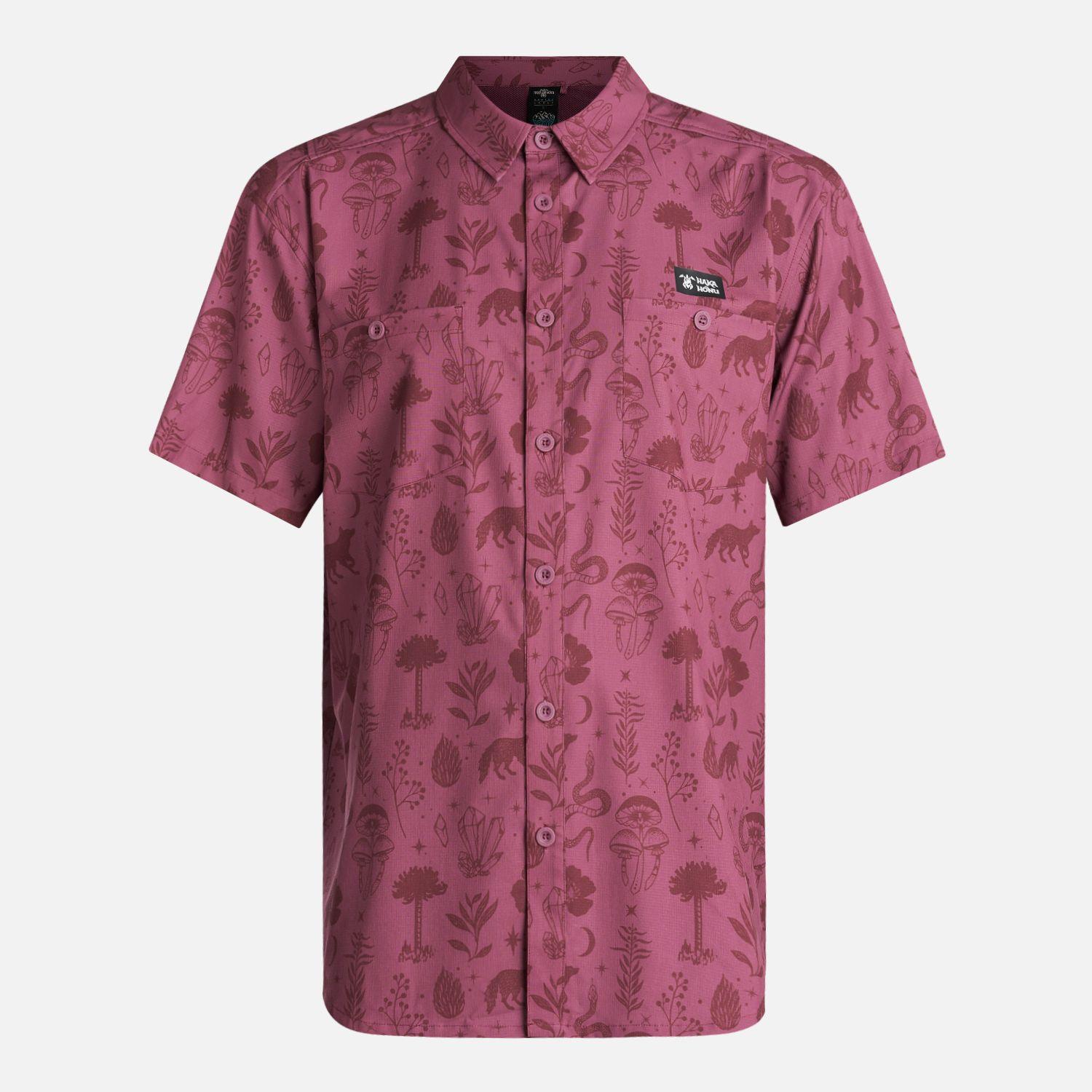 Camisa Hombre Cumbre Manga Corta Morado Haka Honu-0