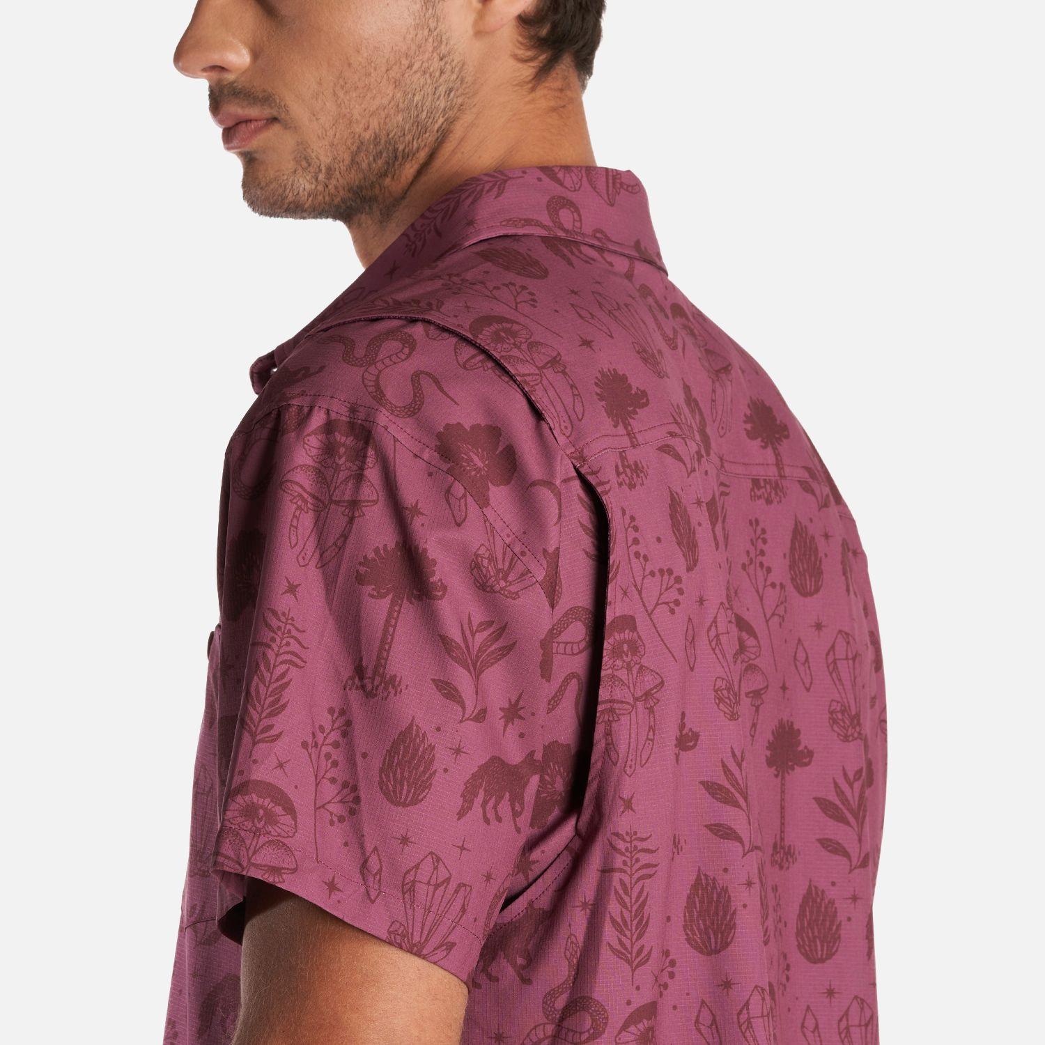 Camisa Hombre Cumbre Manga Corta Morado Haka Honu-5