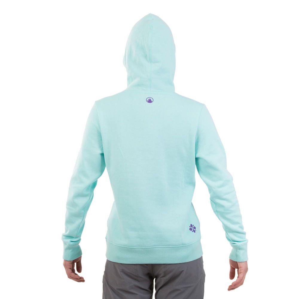 Poleron Mujer Fissure Pullover Hoody Turquesa / Morado Claro Lippi-1