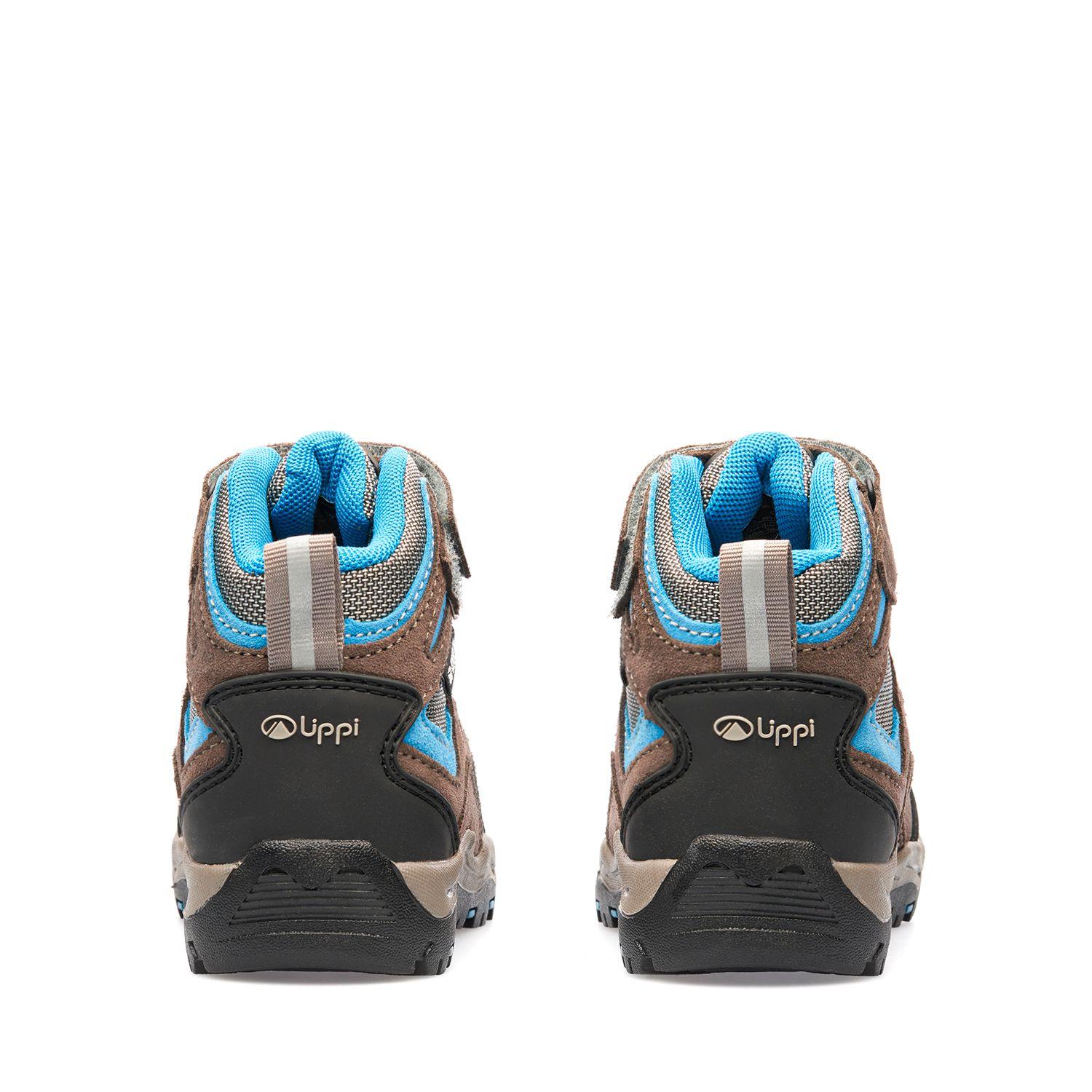 Botín Niño Puelo CS HI Velcro Café Azul Lippi-3