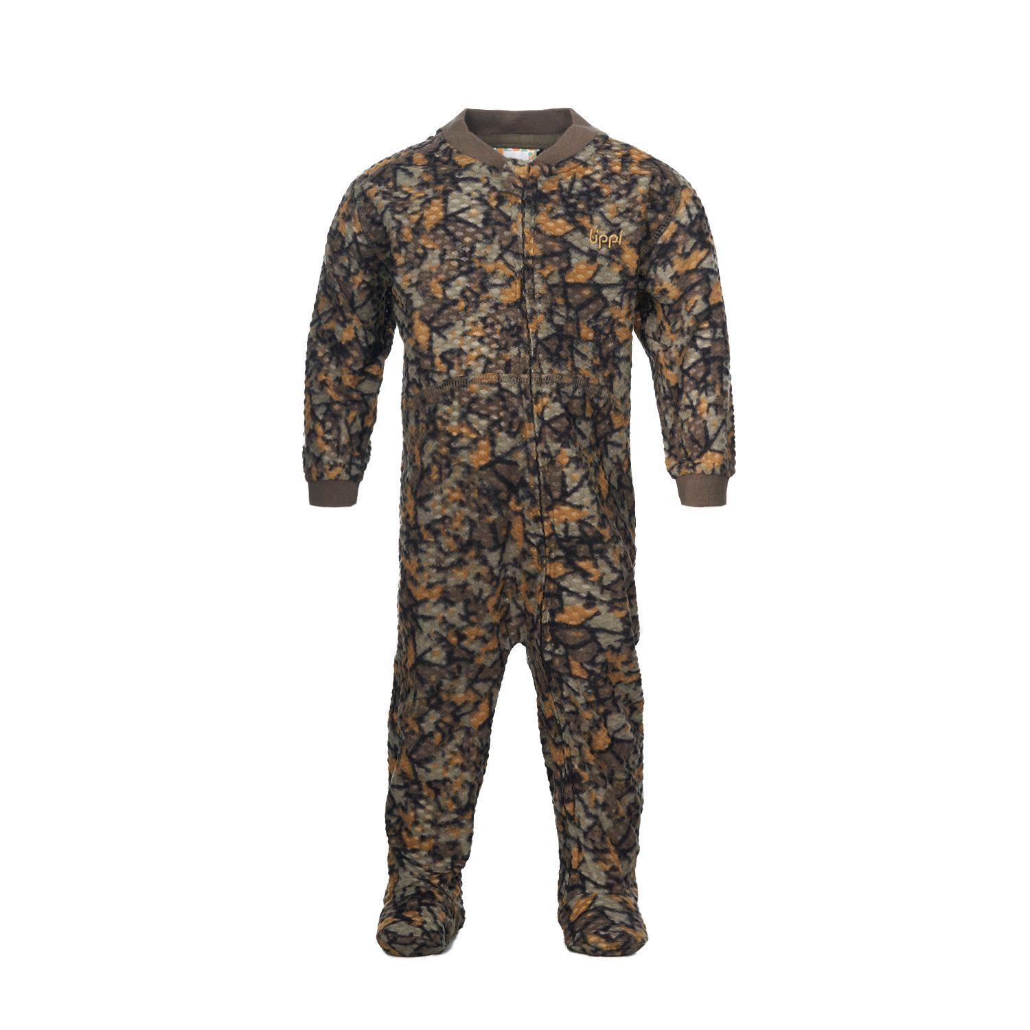 Enterito Baby Boy Saltamontes Nano-F Full Zip Onesie Print Verde Militar Lippi-0