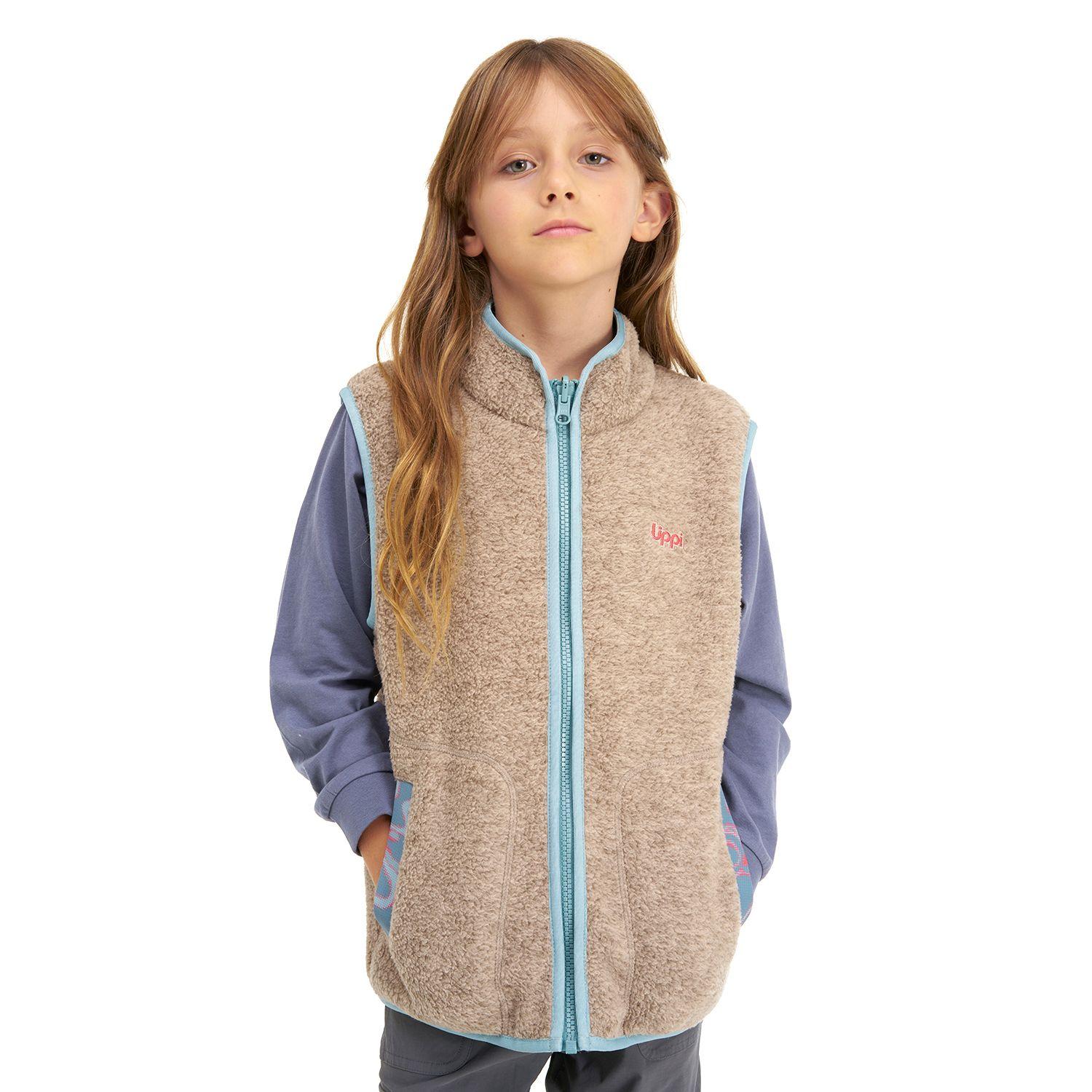 Chaqueta Niña Sherwood Shaggy Vest Crudo Lippi-2