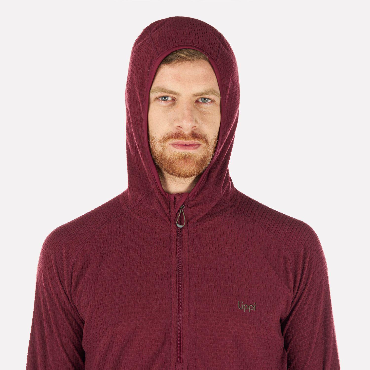 Poleron Hombre Jacaranda Nano-F 14 Zip Hoody Vino Lippi I22-3