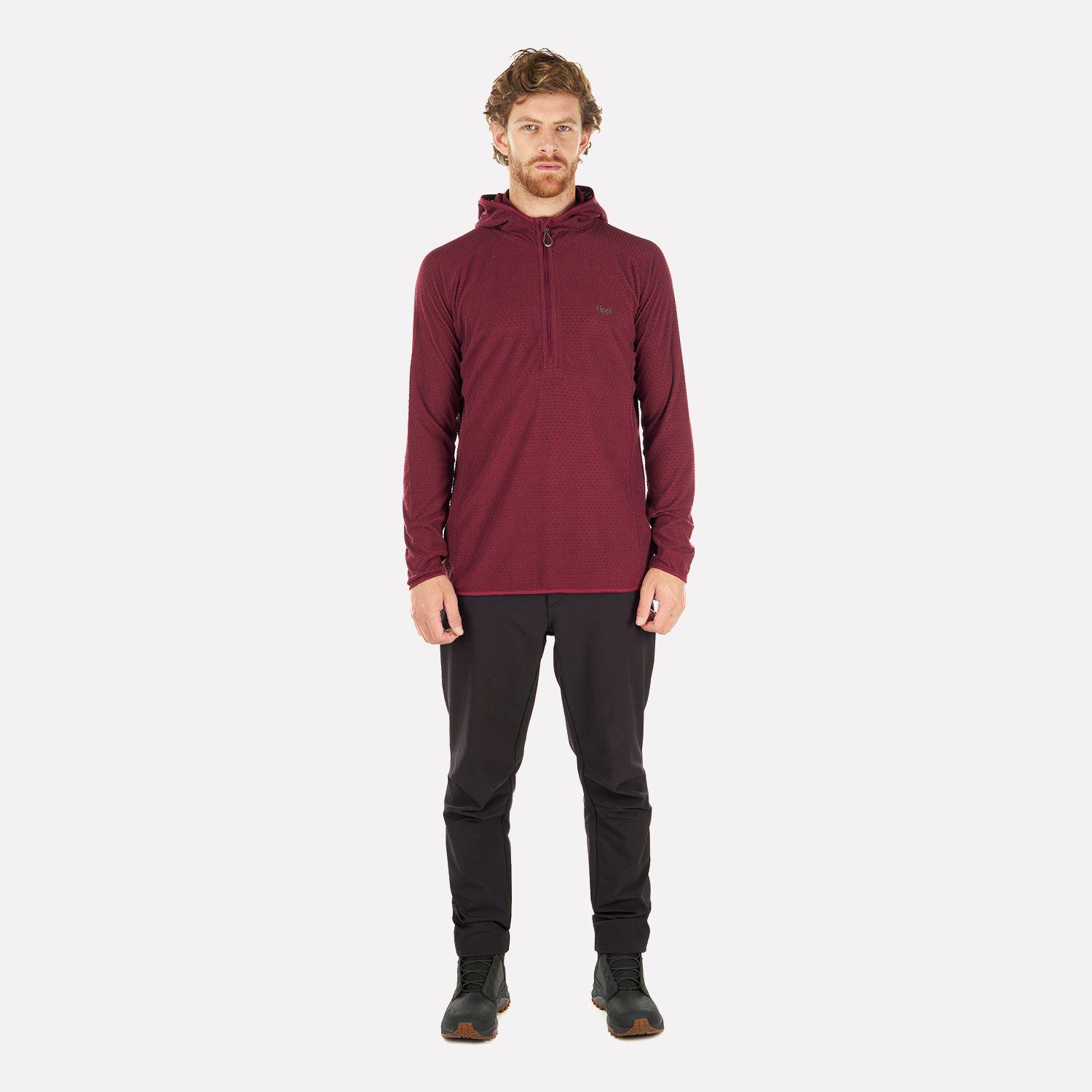 Poleron Hombre Jacaranda Nano-F 14 Zip Hoody Vino Lippi I22-4