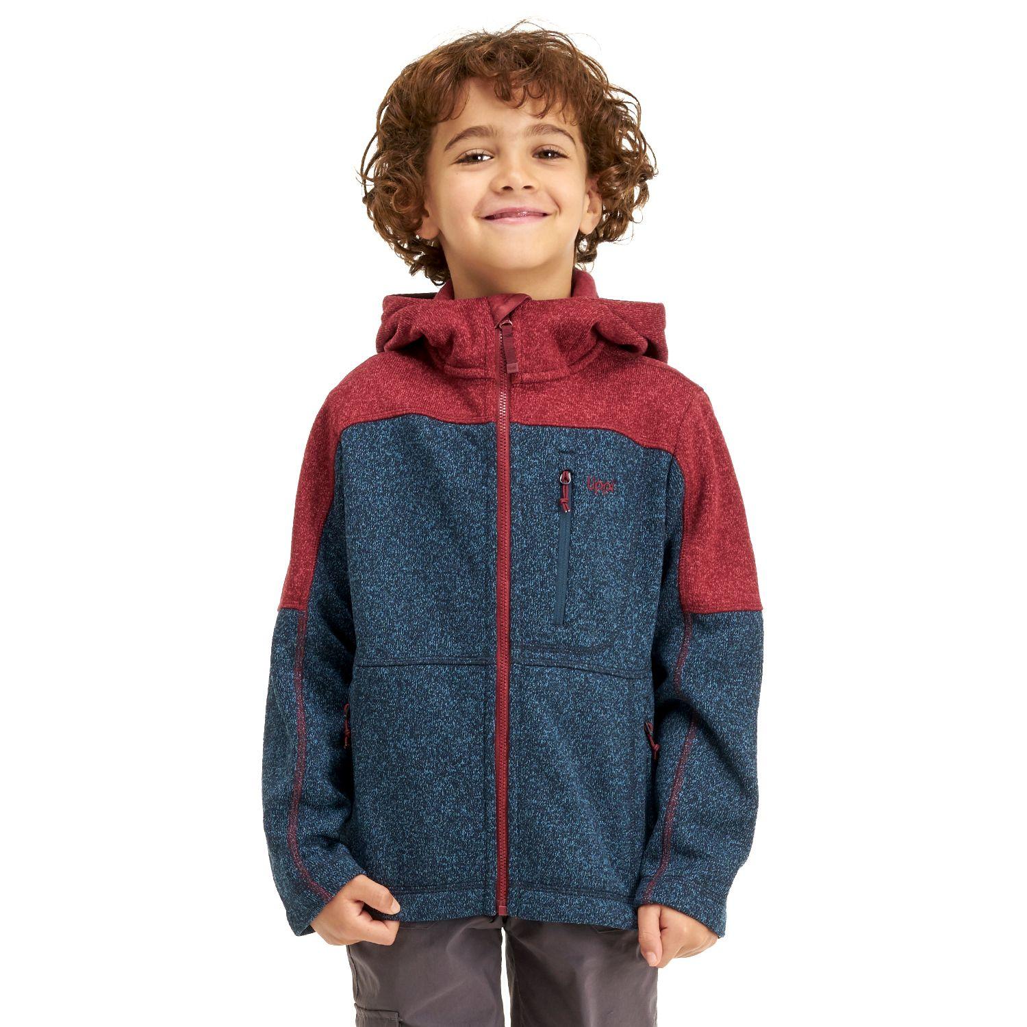 Chaqueta Niño Explorer Therm-Pro Hoody Jacket Melange Vino / Melange Azul Lippi-1