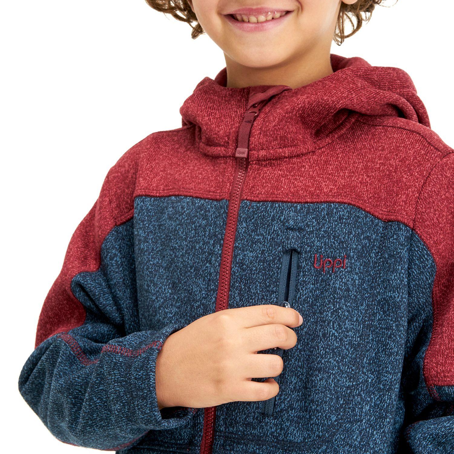 Chaqueta Niño Explorer Therm-Pro Hoody Jacket Melange Vino / Melange Azul Lippi-4