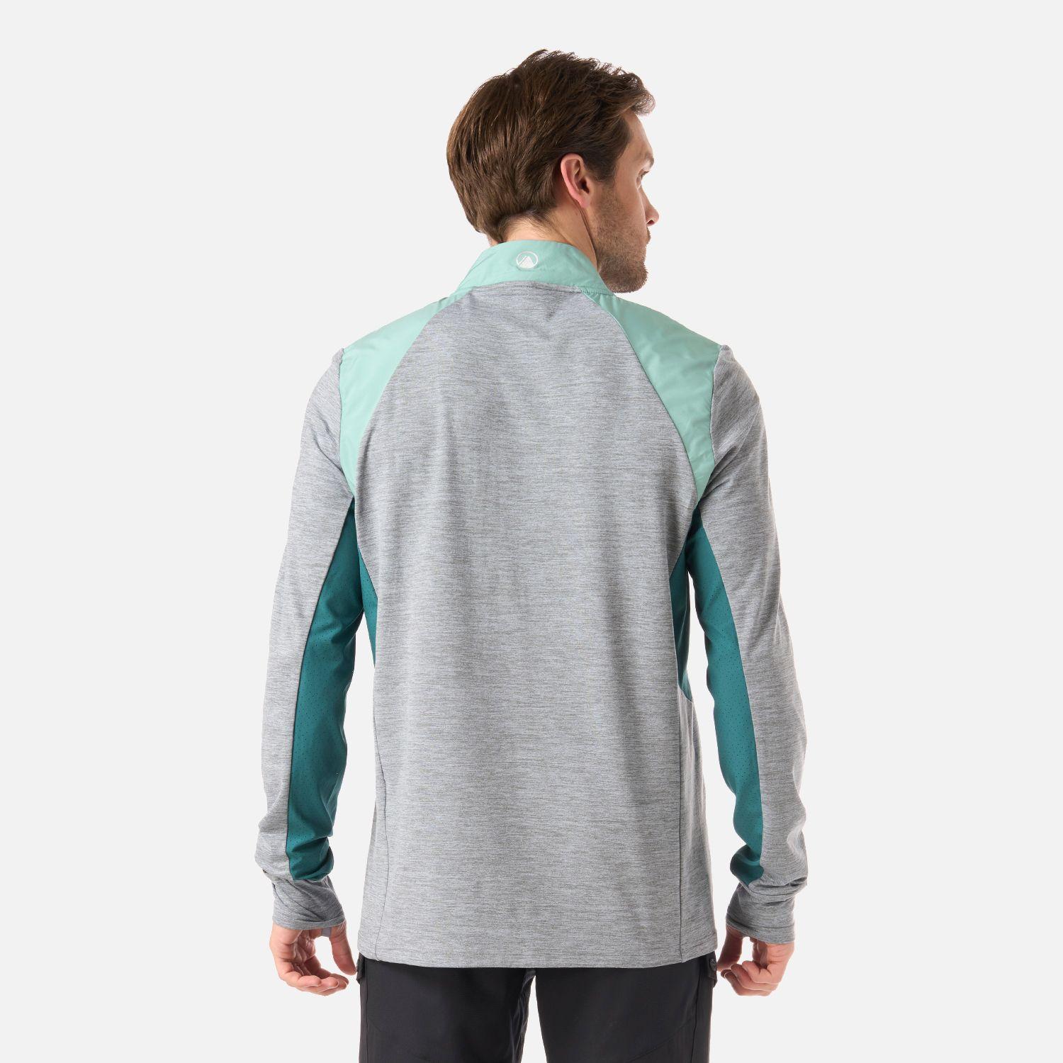 Polerón Hombre Egger 1/4 Zip Gris Lippi V26-2