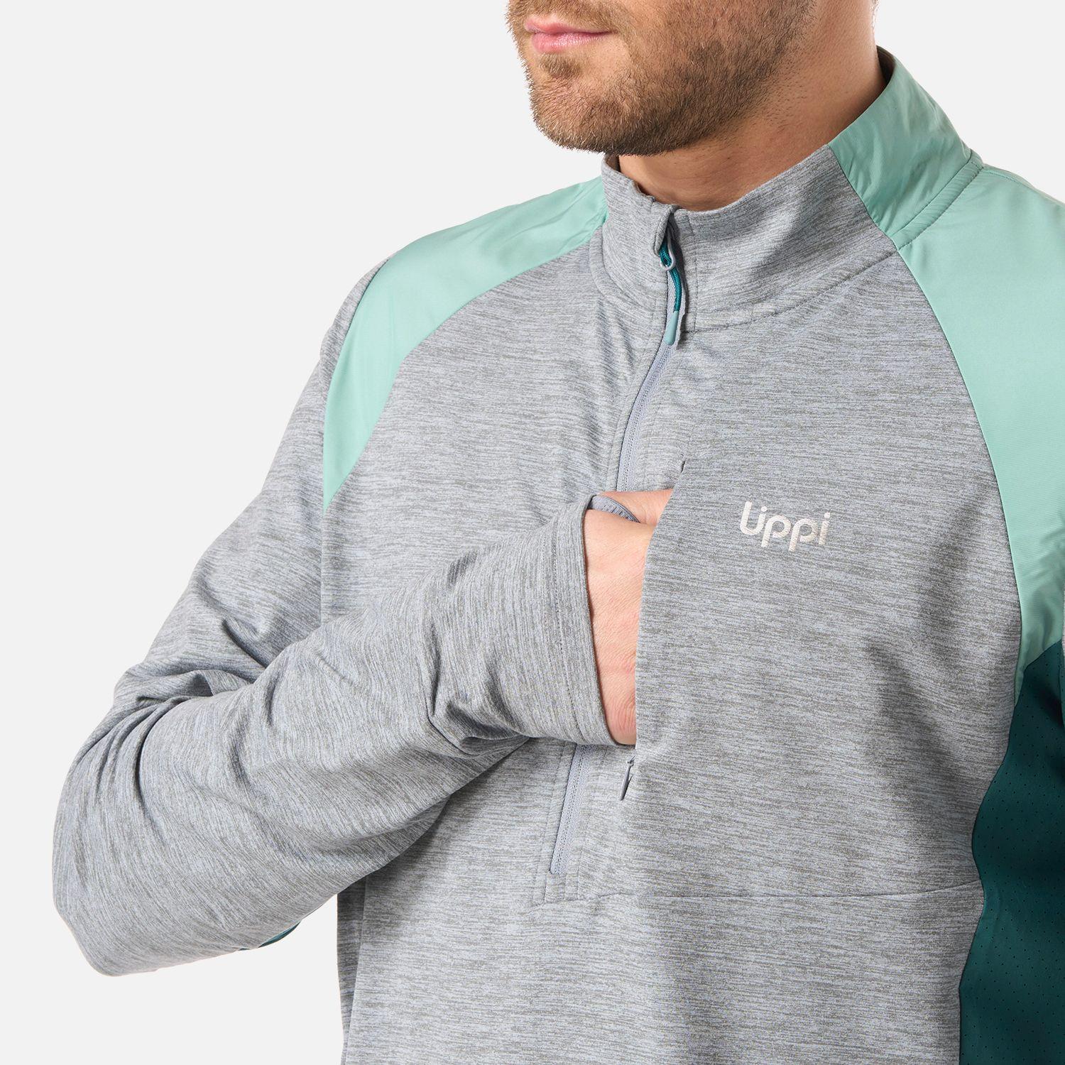 Polerón Hombre Egger 1/4 Zip Gris Lippi V26-3
