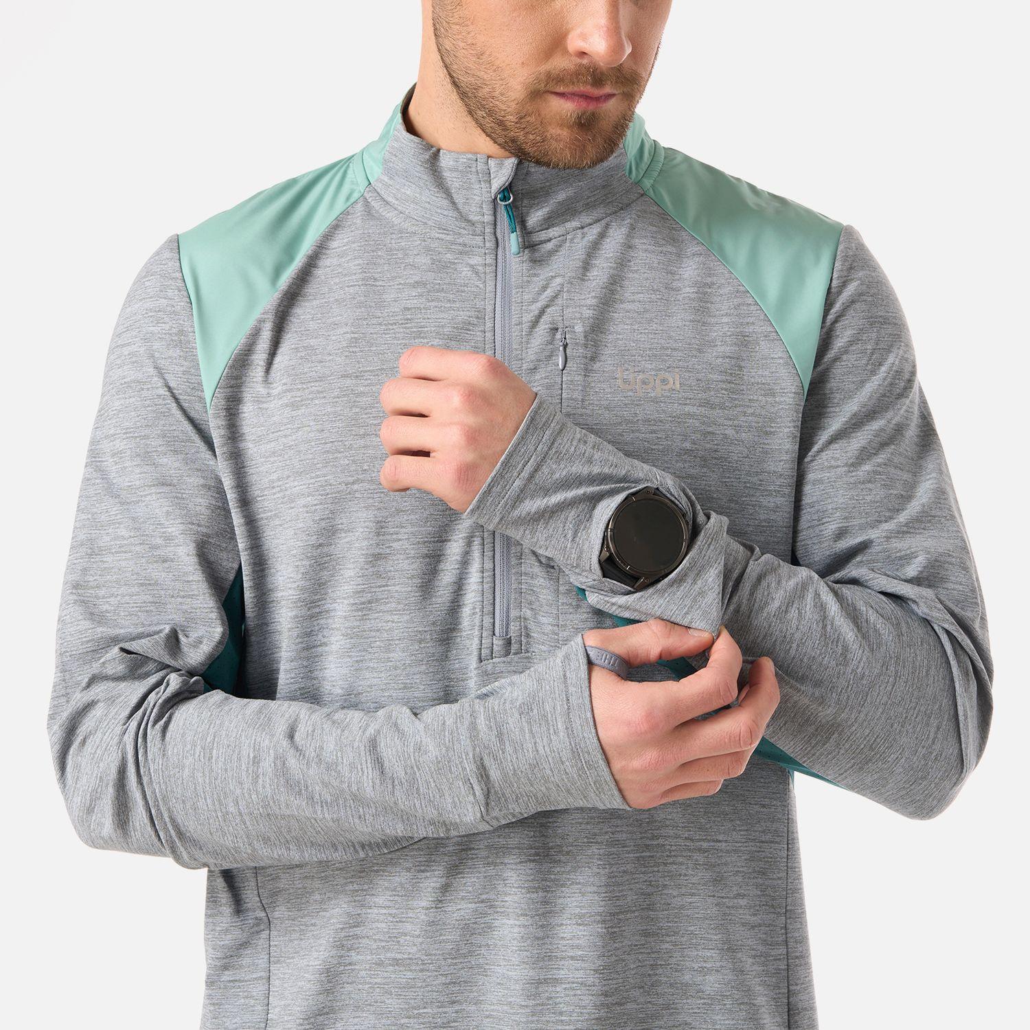 Polerón Hombre Egger 1/4 Zip Gris Lippi V26-4
