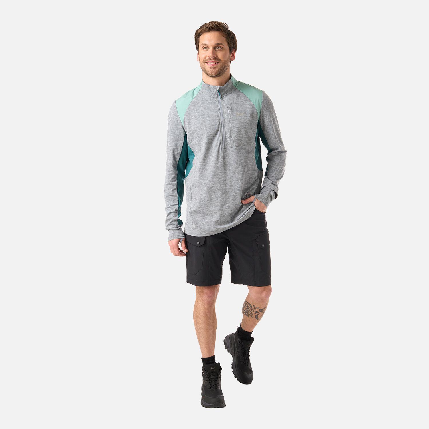 Polerón Hombre Egger 1/4 Zip Gris Lippi V26-5