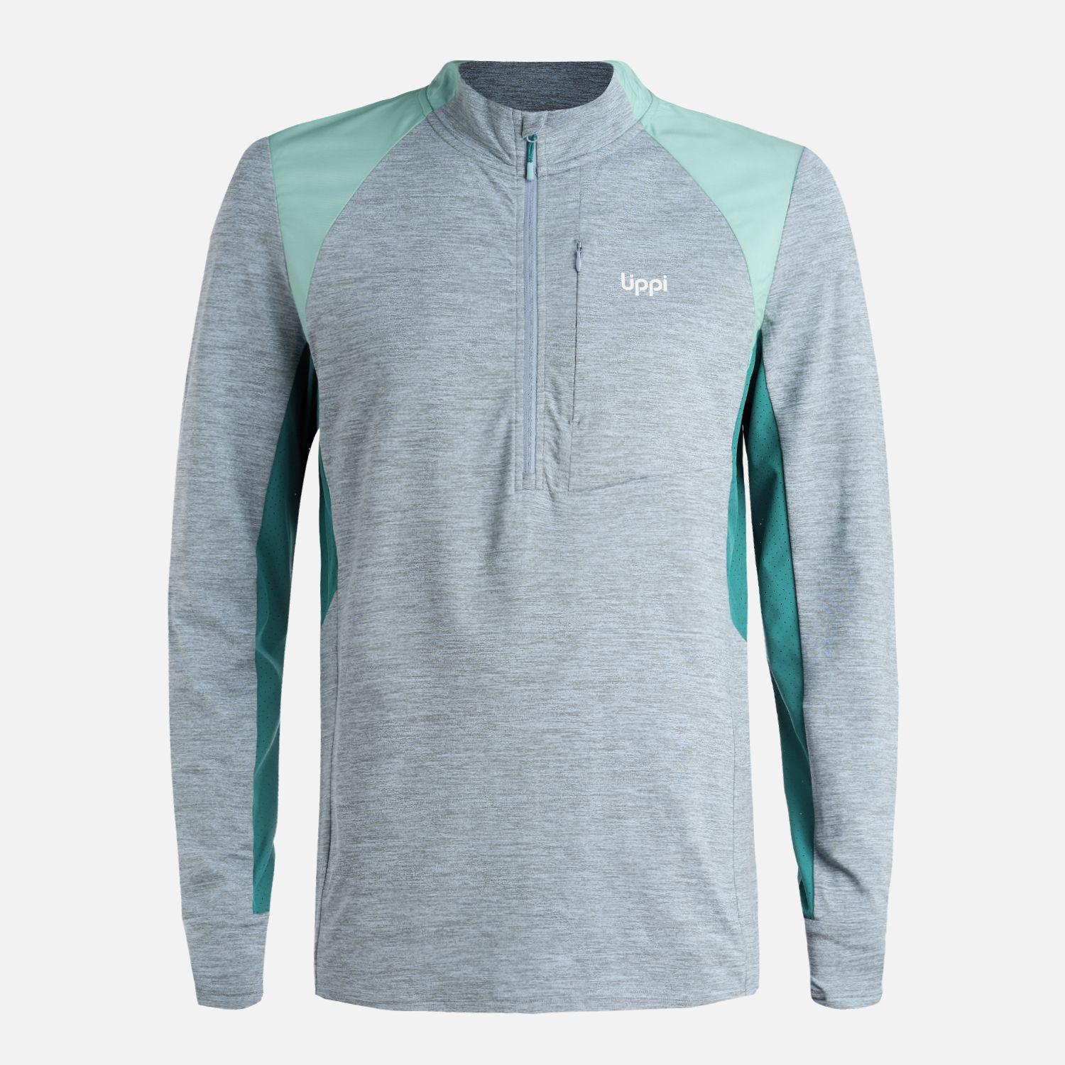 Polerón Hombre Egger 1/4 Zip Gris Lippi V26-6