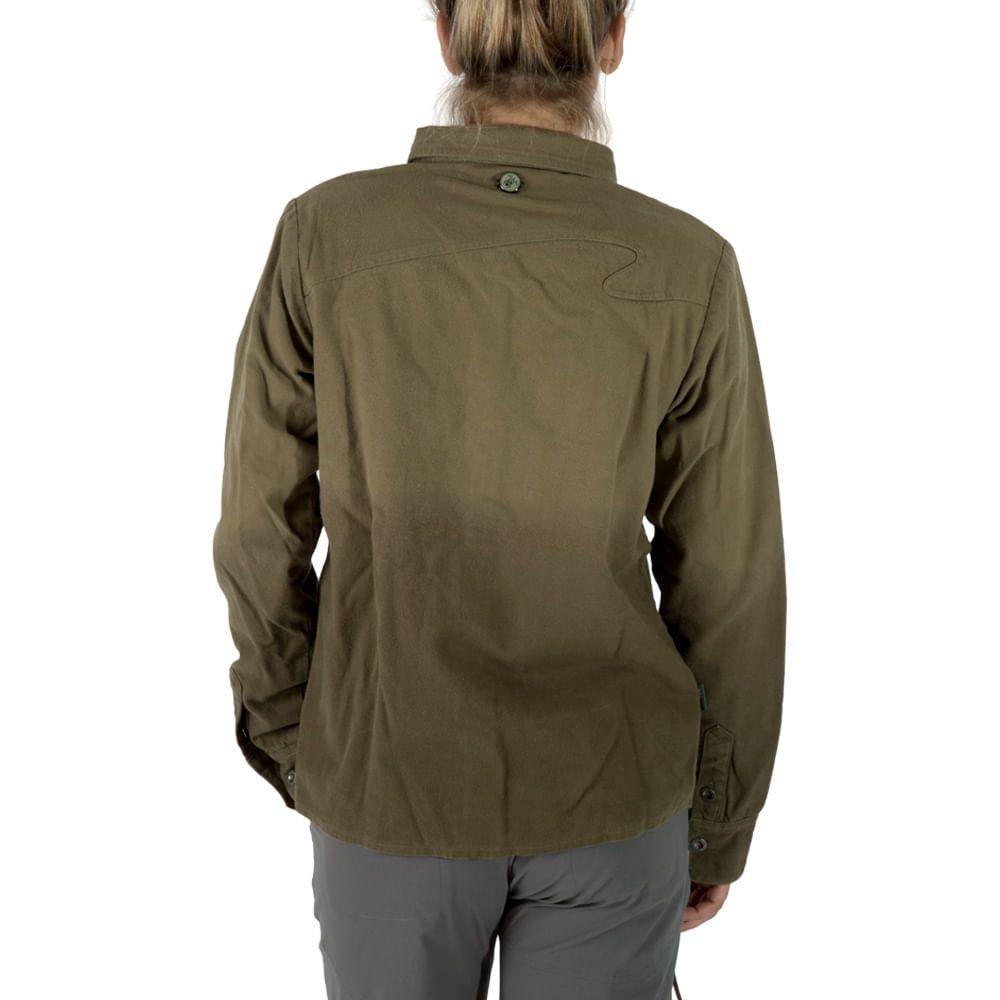 Camisa Mujer Leñador Verde Militar Haka Honu-2