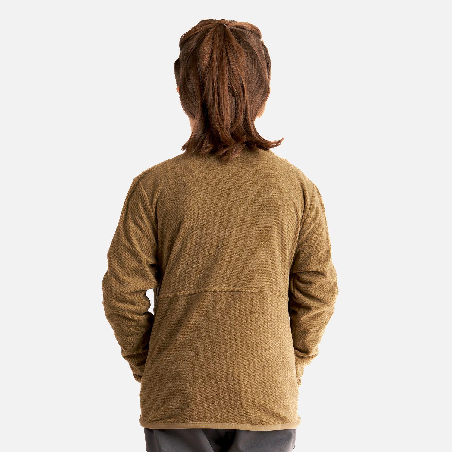 Poleron Niña Stripes Nano-F Full Zip Oliva Lippi-3