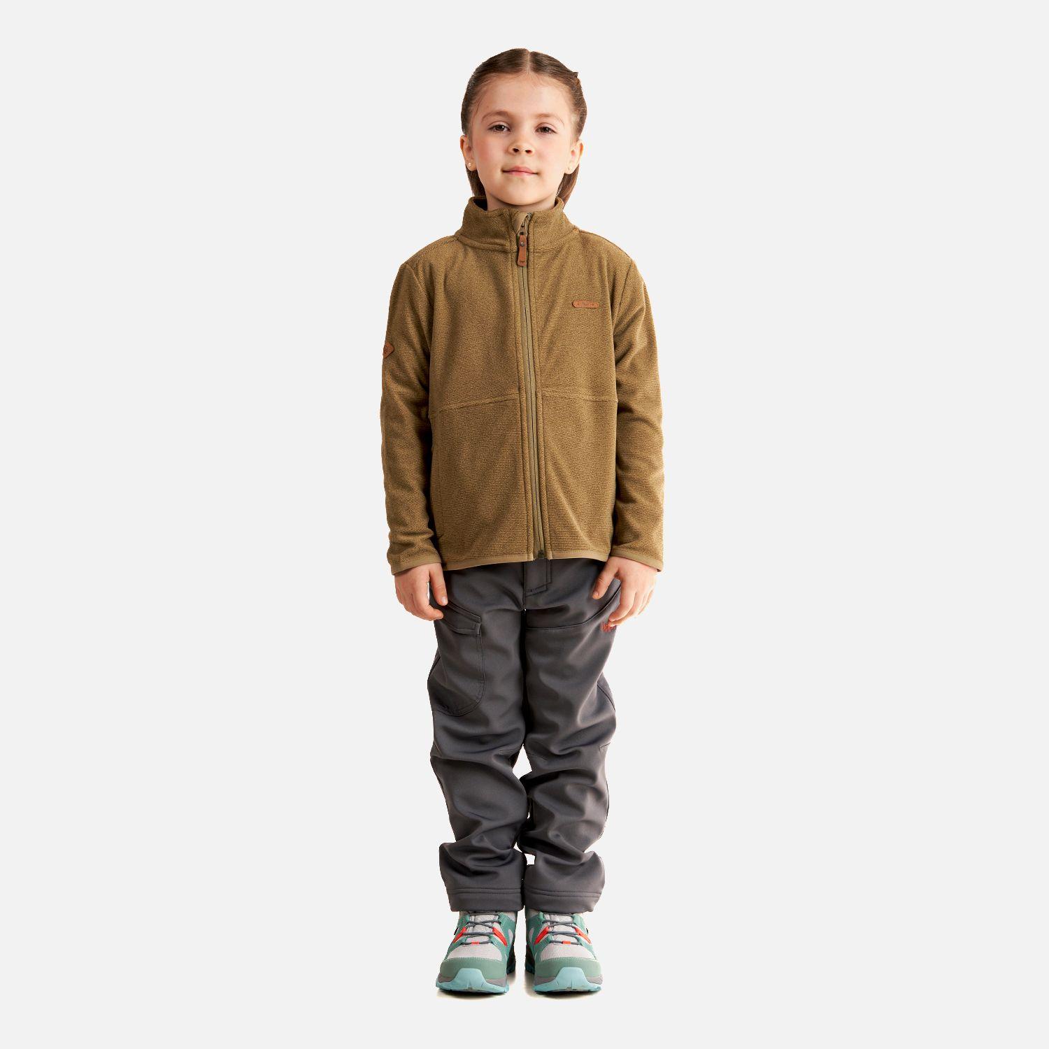 Poleron Niña Stripes Nano-F Full Zip Oliva Lippi-6