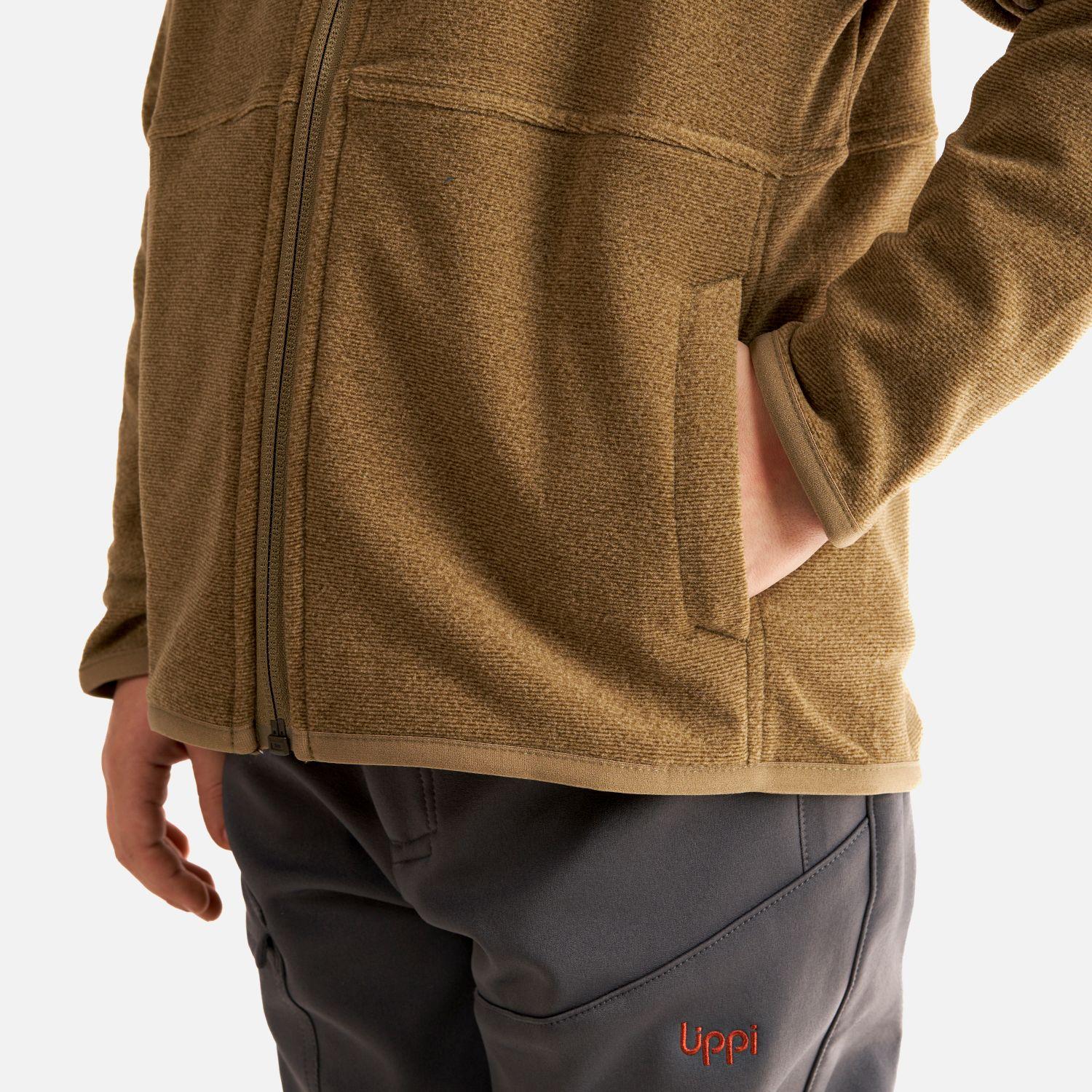 Poleron Niña Stripes Nano-F Full Zip Oliva Lippi-5
