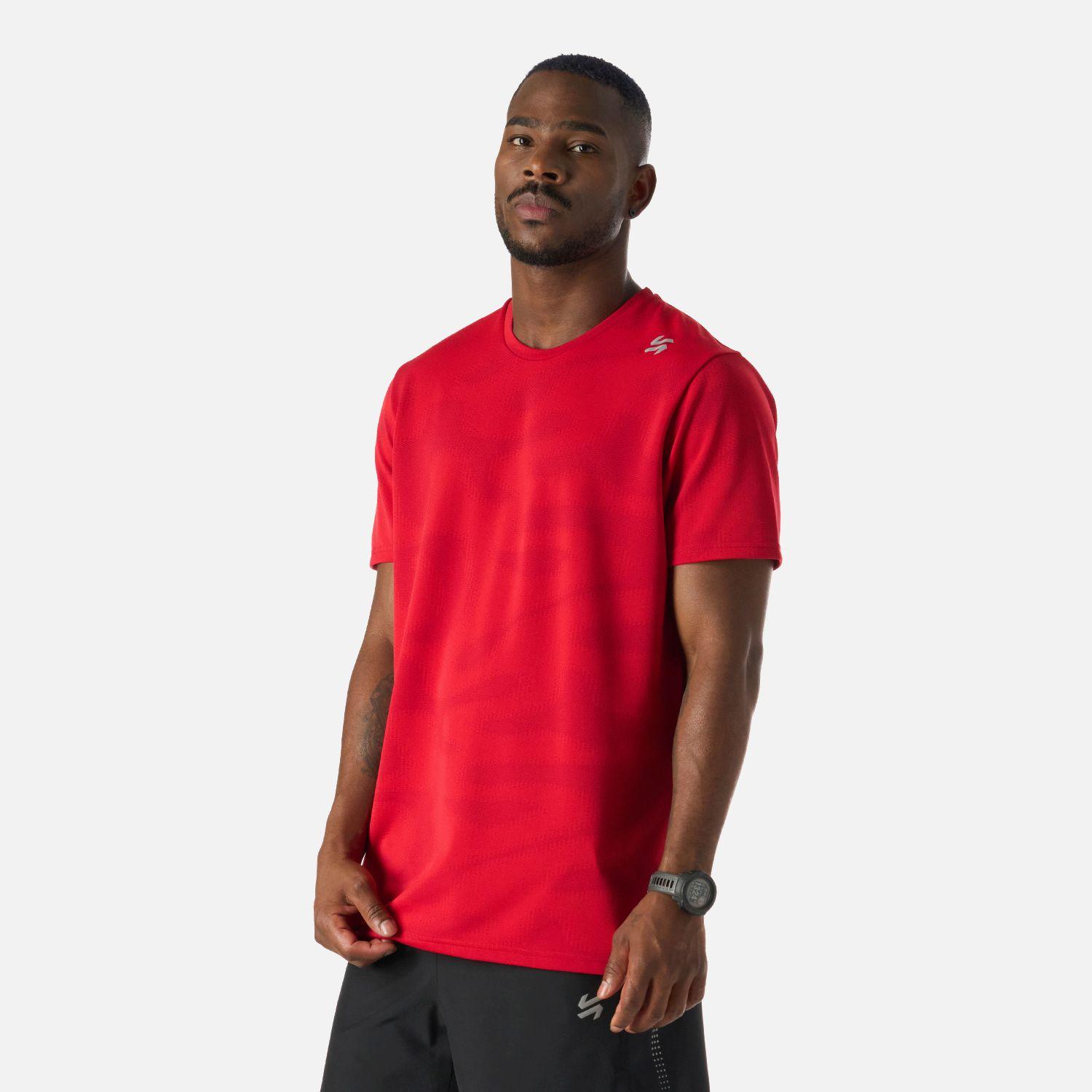 Polera Hombre Built To Move Pro Rojo Anaranjado Vulcano-1