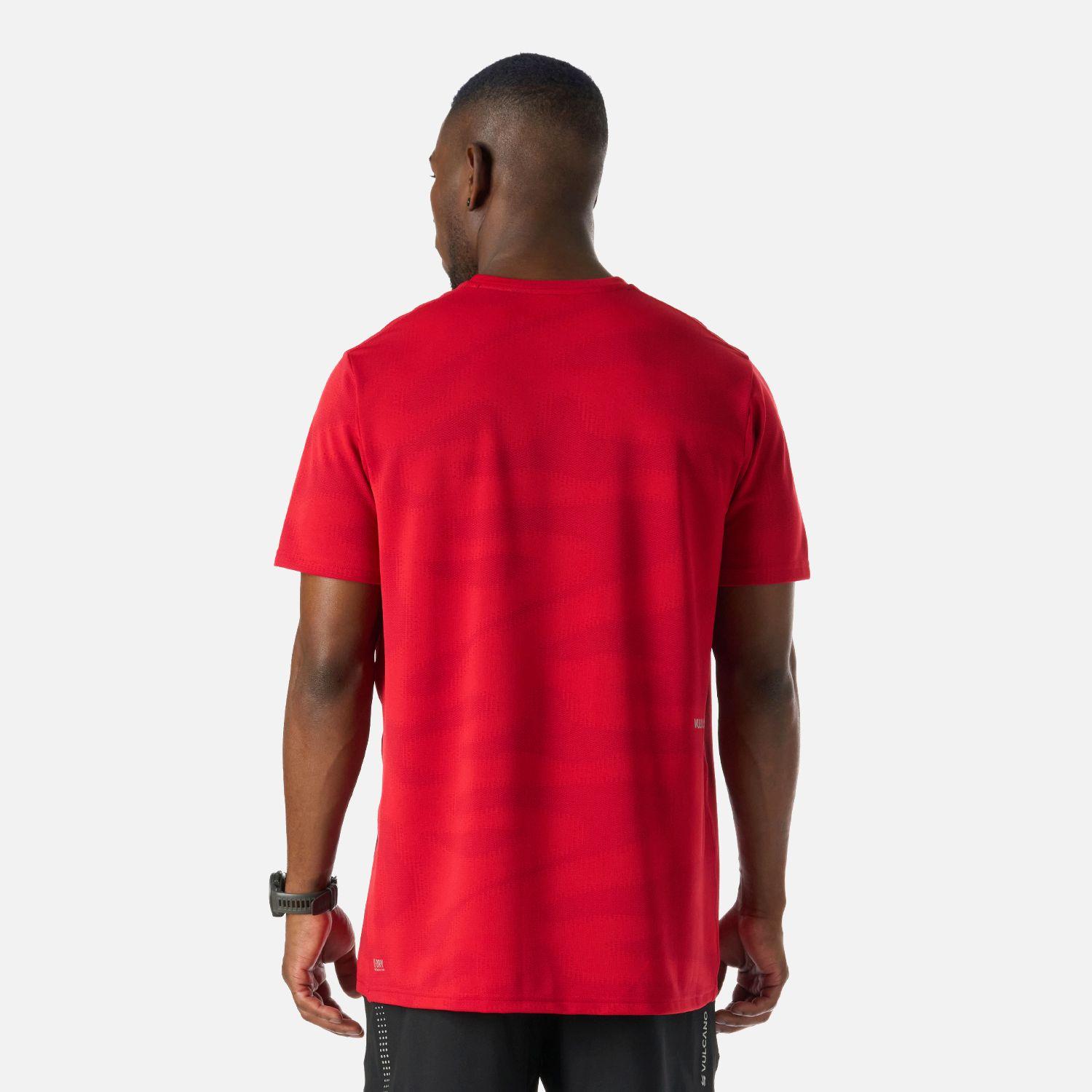 Polera Hombre Built To Move Pro Rojo Anaranjado Vulcano-3