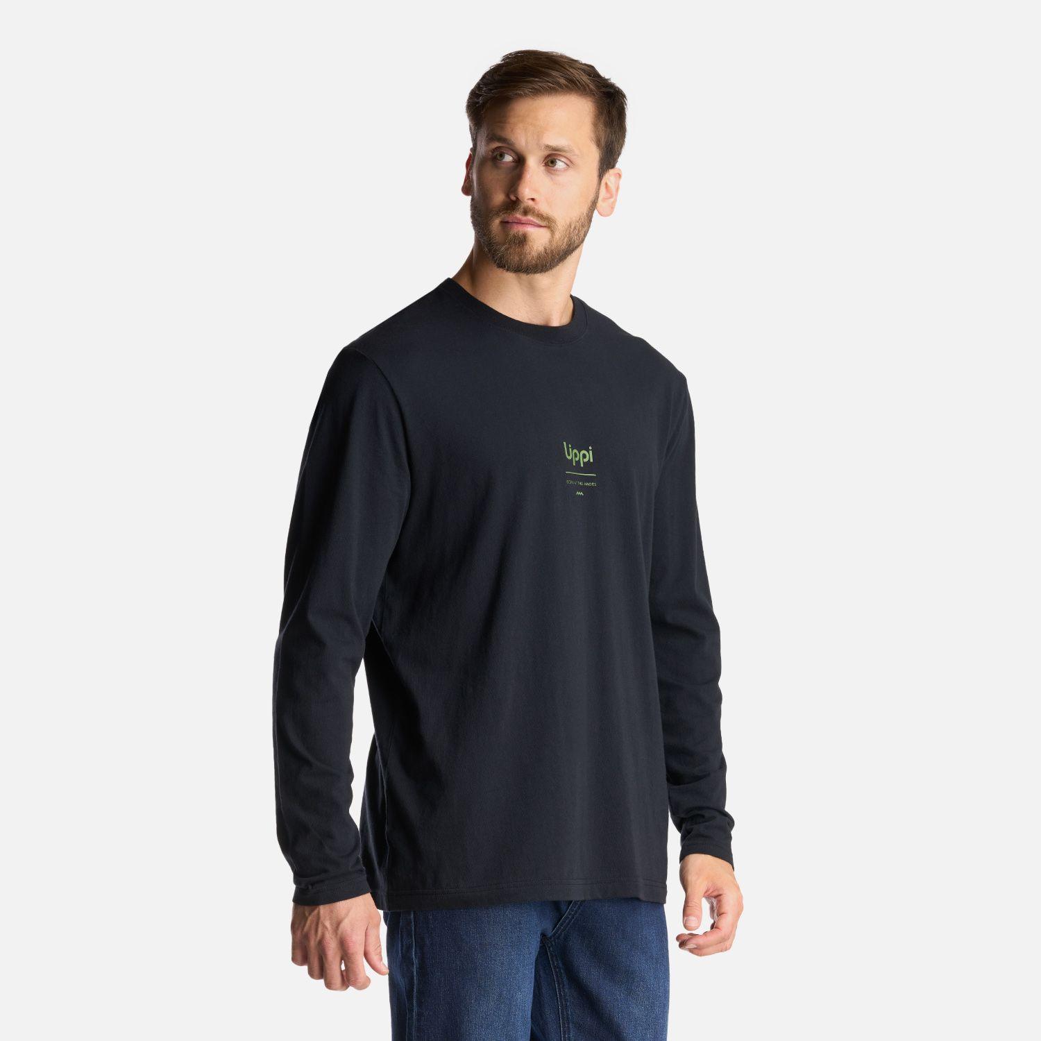 Polera Hombre Logo Lippi Long Sleeve T-Shirt Negro Lippi I24-2