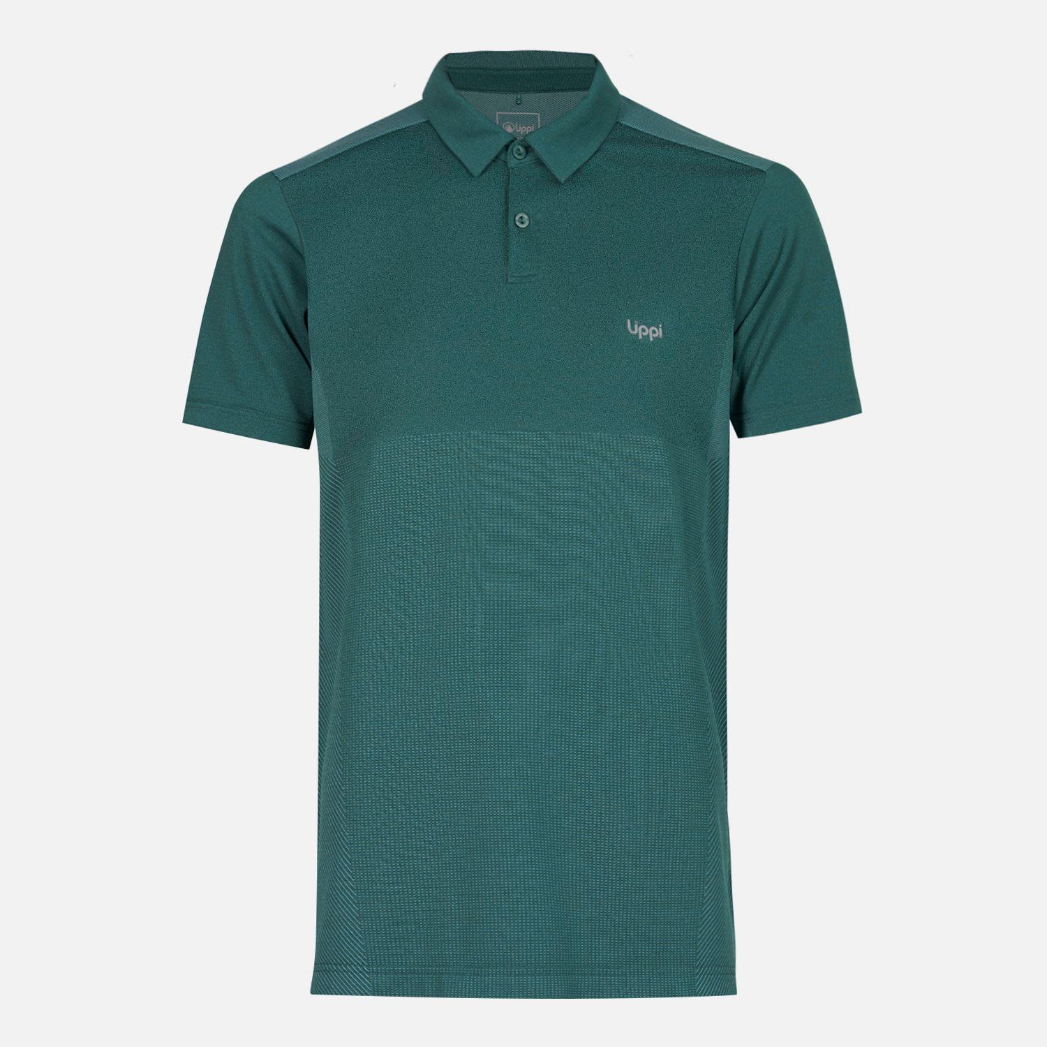 Polera Hombre B-Classic Seamless Polo Melange Turquesa Lippi-0
