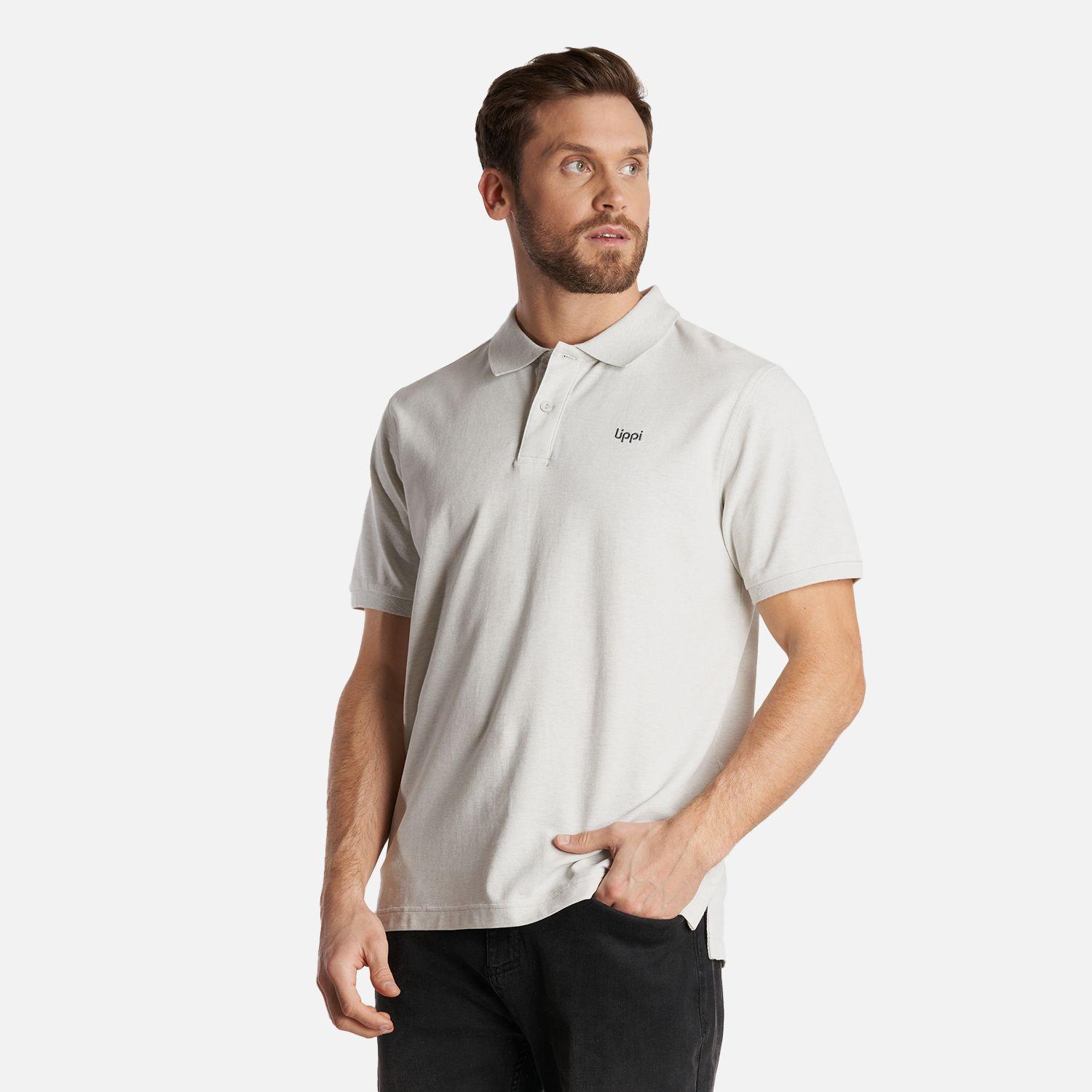 Polera Hombre First Class Elastic Polo Melange Gris Claro Lippi V24-2