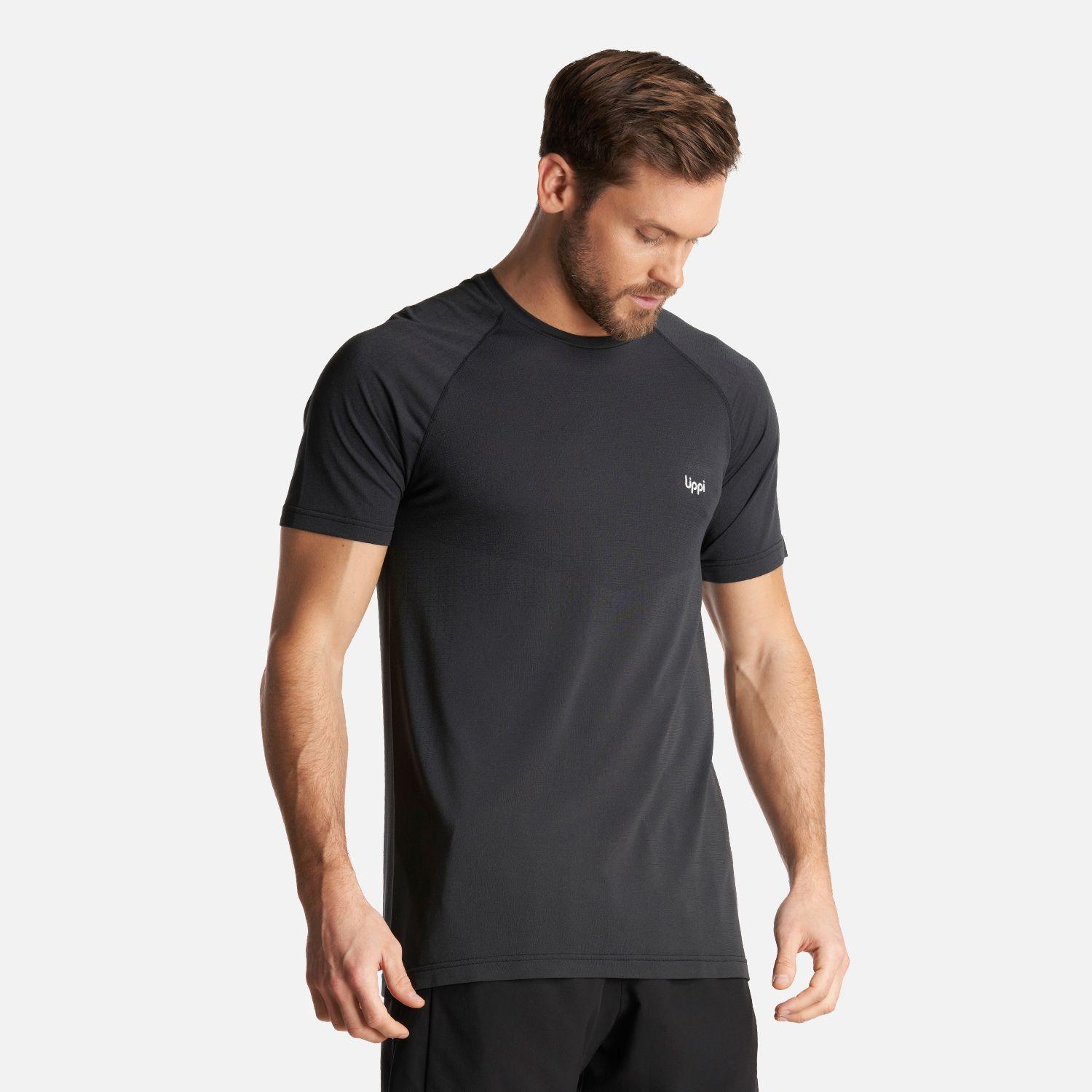 Polera Hombre Essential Sport T-Shirt Grafito Lippi-2