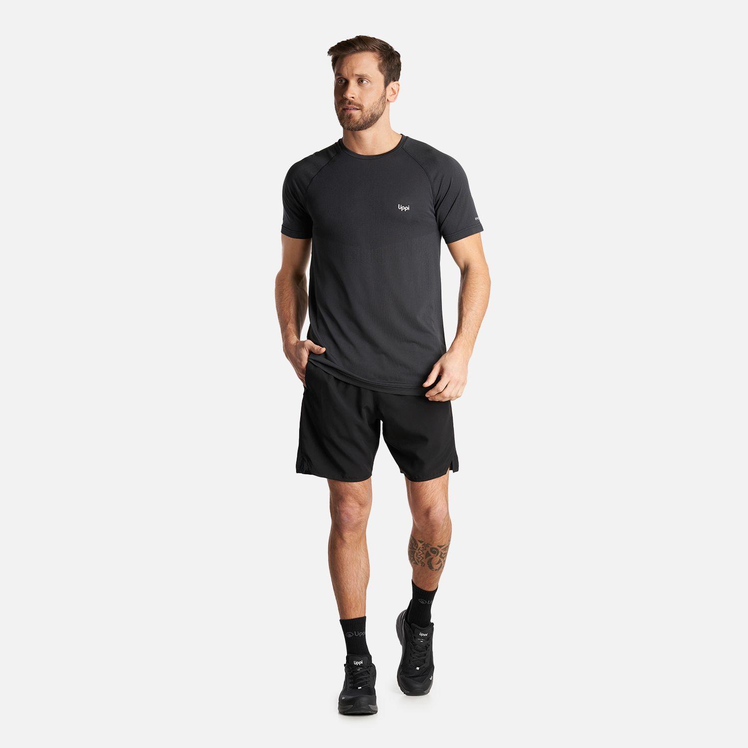 Polera Hombre Essential Sport T-Shirt Grafito Lippi-6