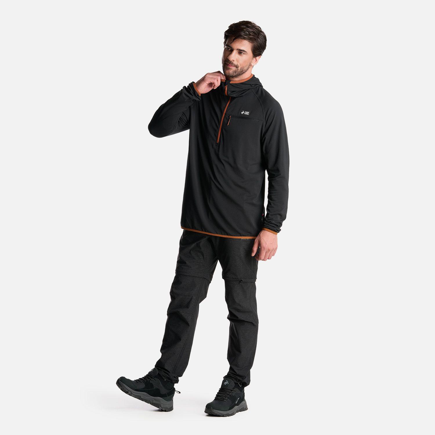 Poleron Hombre Taina Pro Negro Haka Honu I24-6