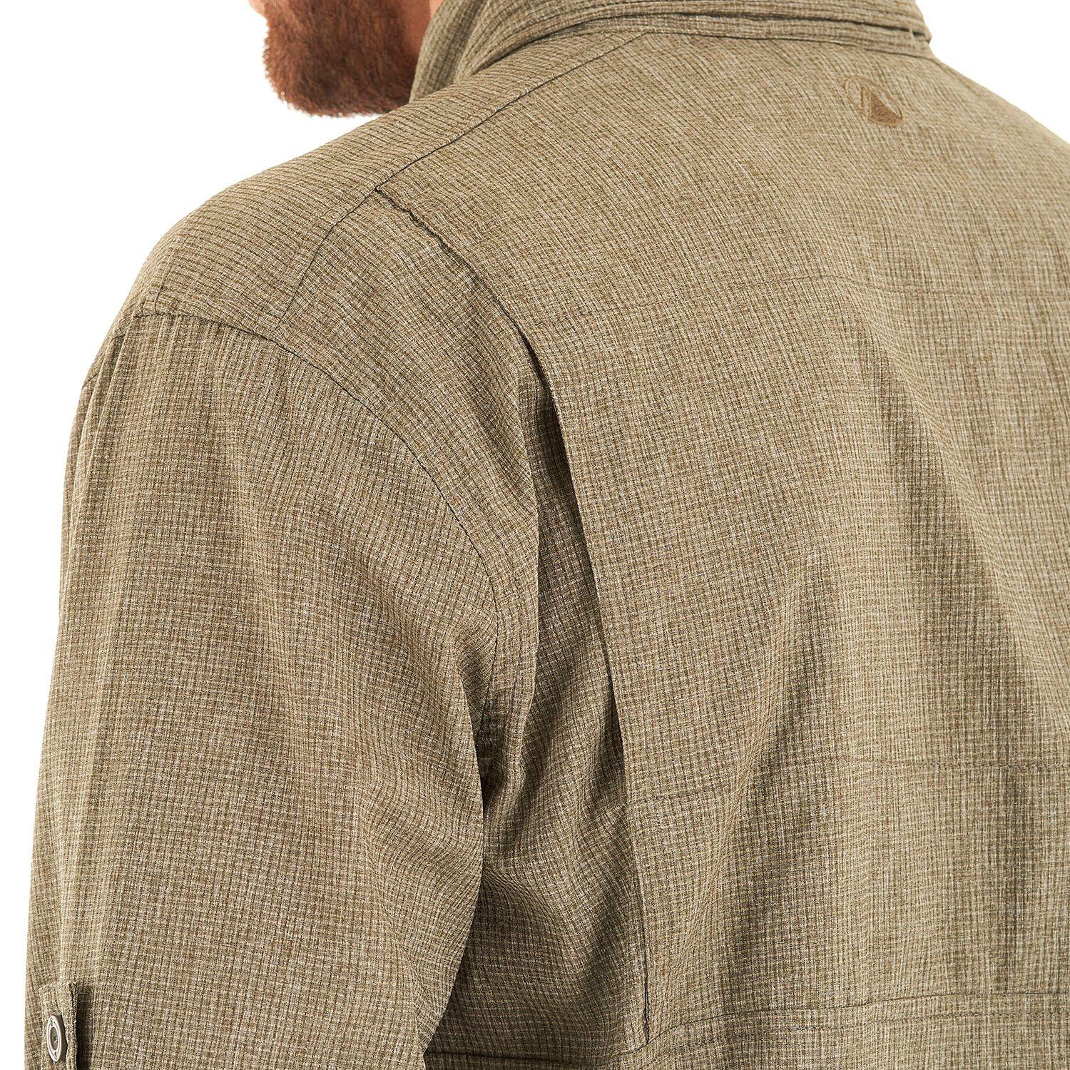 Camisa Hombre Rosselot Long Sleeve Q-Dry Shirt Melange Verde Militar Lippi-8