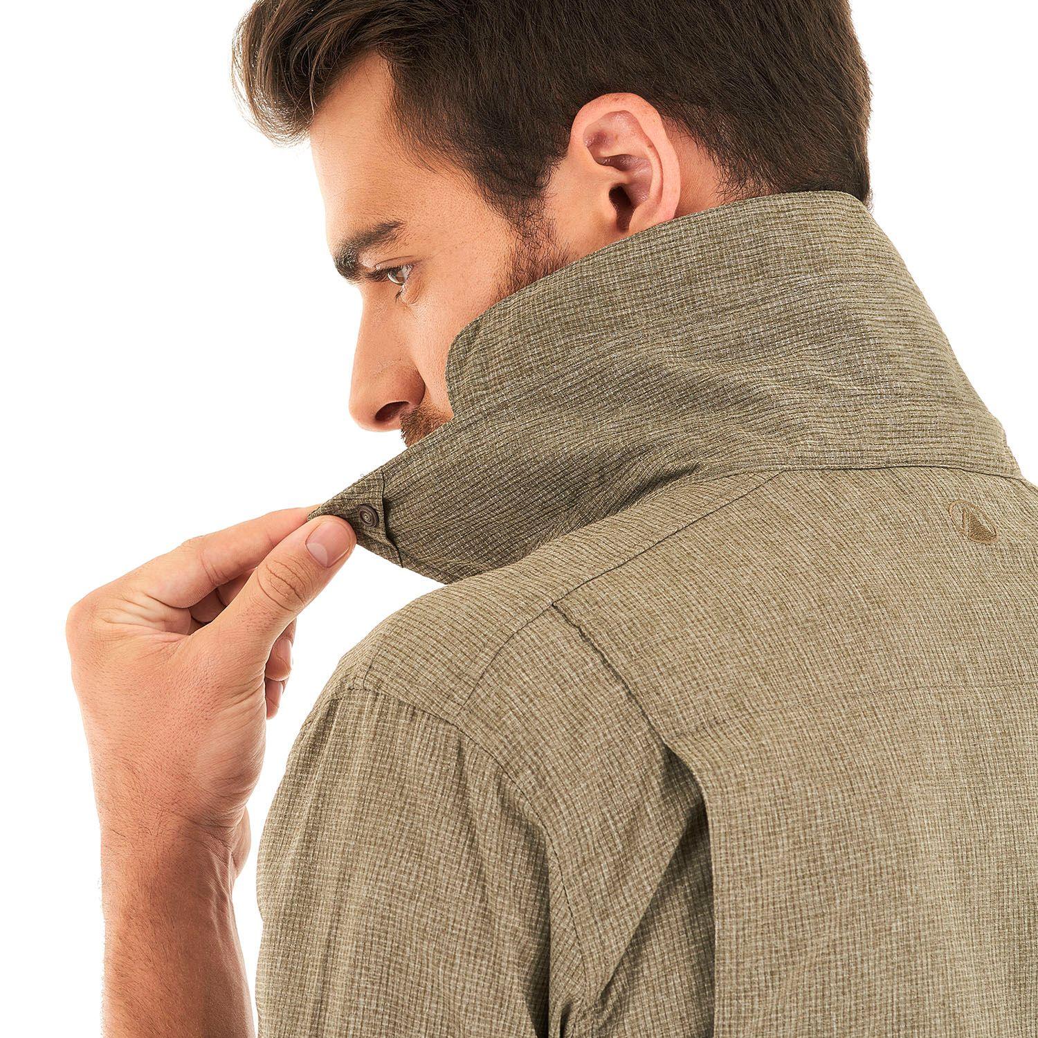 Camisa Hombre Rosselot Long Sleeve Q-Dry Shirt Melange Verde Militar Lippi-9