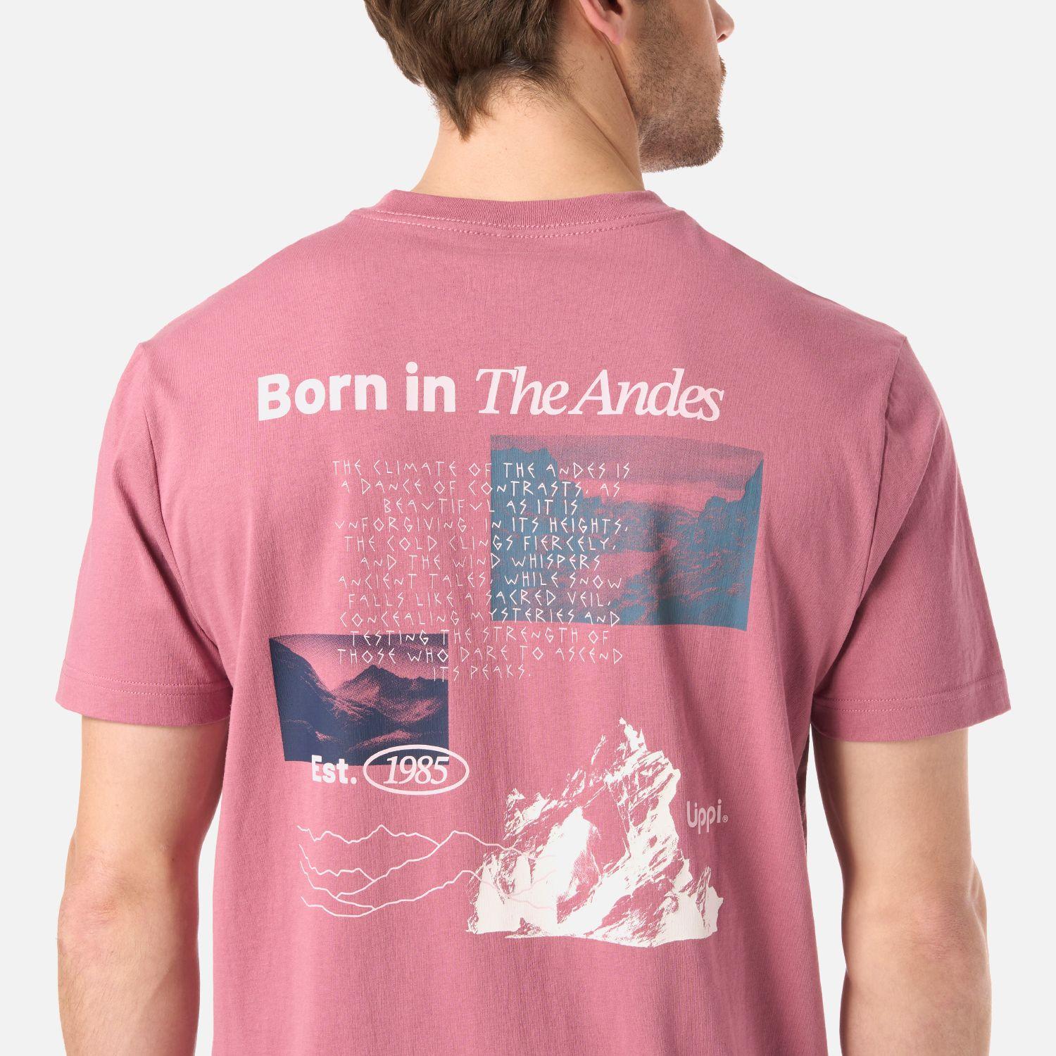 Polera Hombre Adventure Page T-Shirt Rosa Oscuro Lippi V26-4