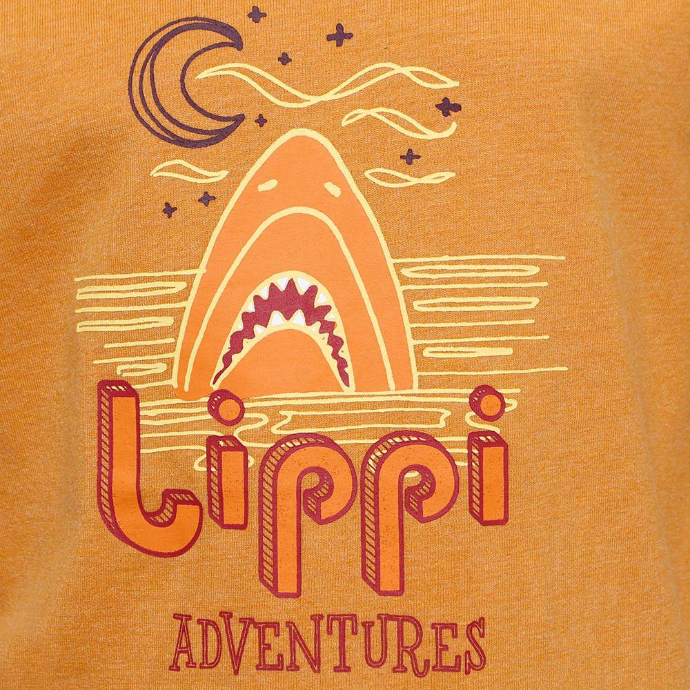 Polera Niño Shark Cotton T-Shirt Melange Naranjo Lippi-3