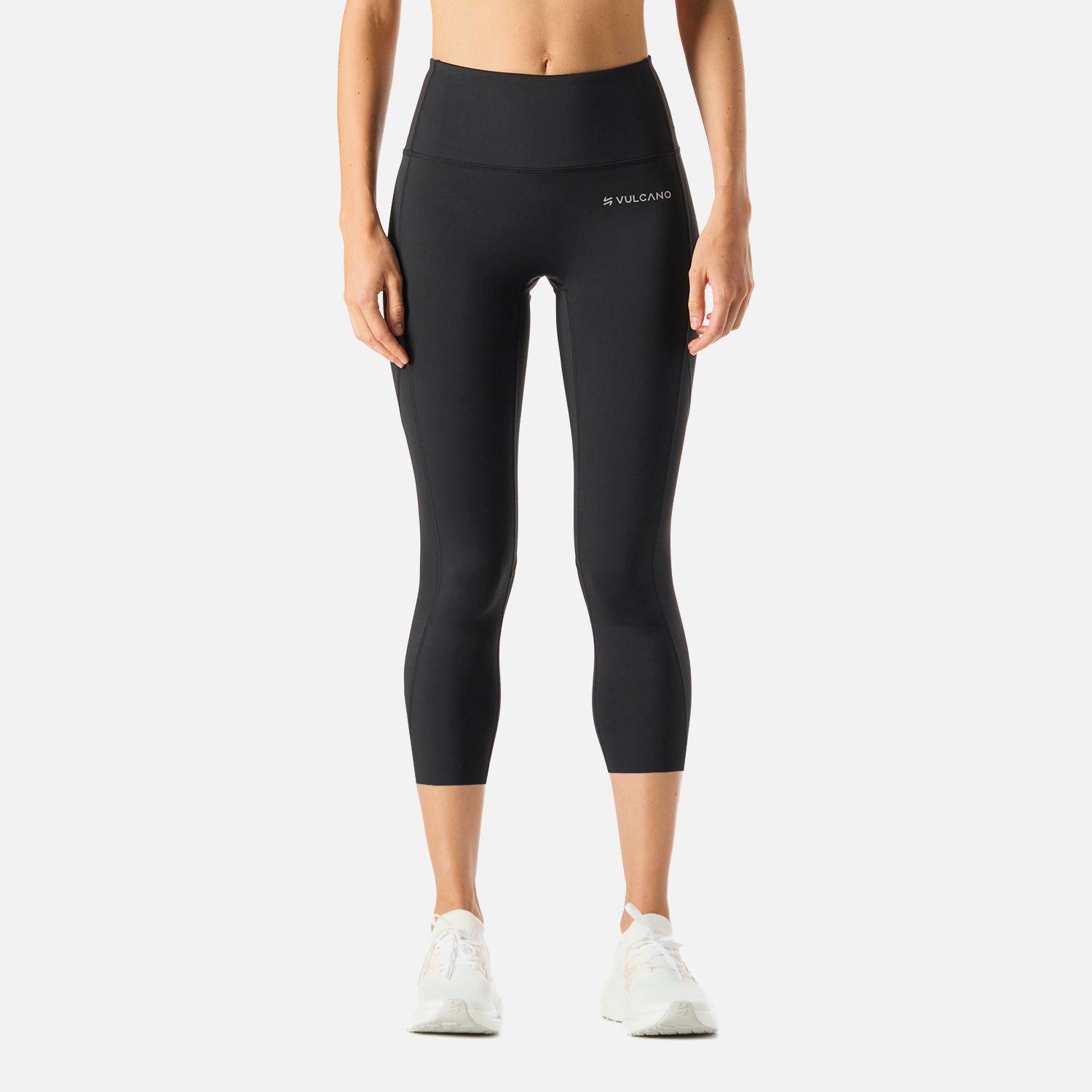 Calza Mujer Built To Move 3/4 High Rise Negro Vulcano-0
