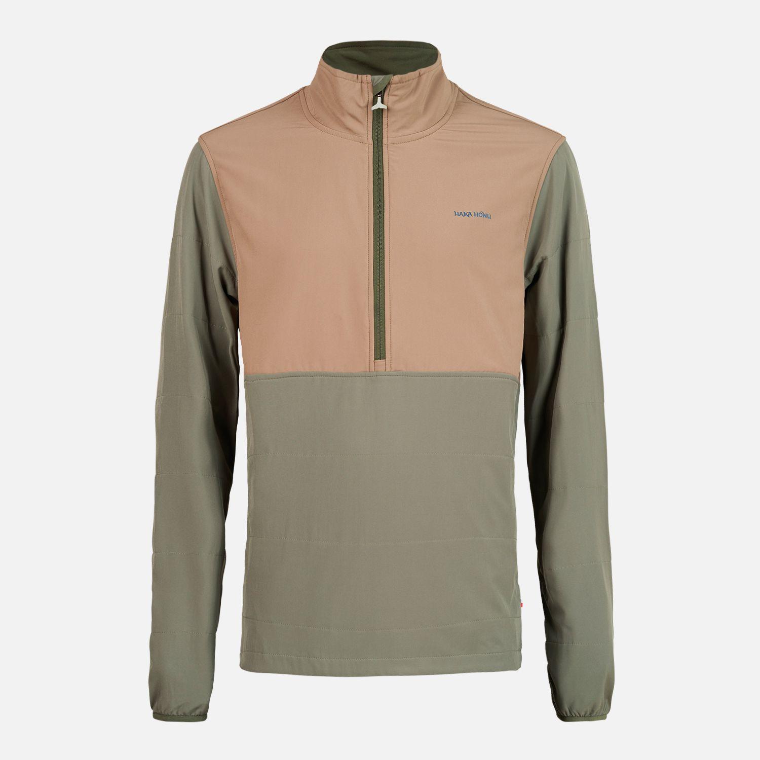 Poleron Hombre Del Sur 1/4 Zip Sin Capucha  Verde Militar Haka Honu-0