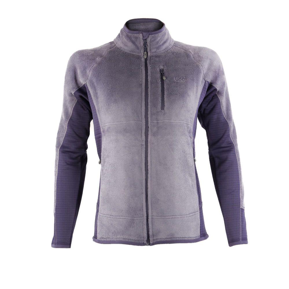 Poleron Mujer Numan Shaggy-Pro Jacket Azul Piedra Lippi-0