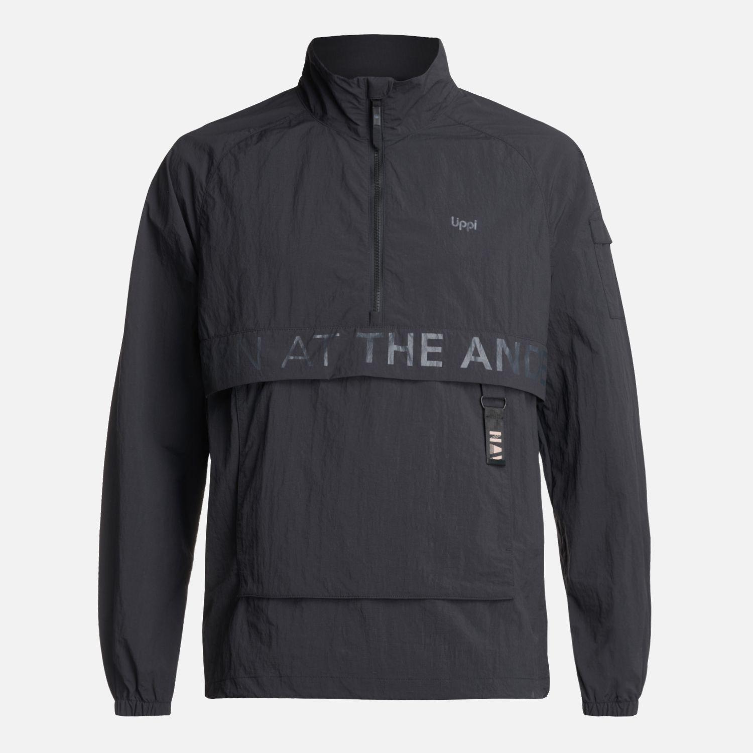 Chaqueta Hombre WindCity WindBreaker 1/4 Zip Jacket Negro Lippi-0