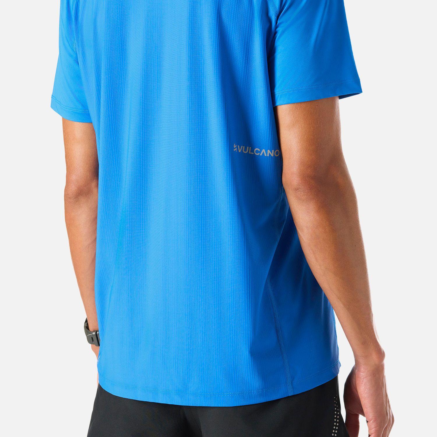 Polera Hombre Built To Move T-Shirt Azul Vulcano-5