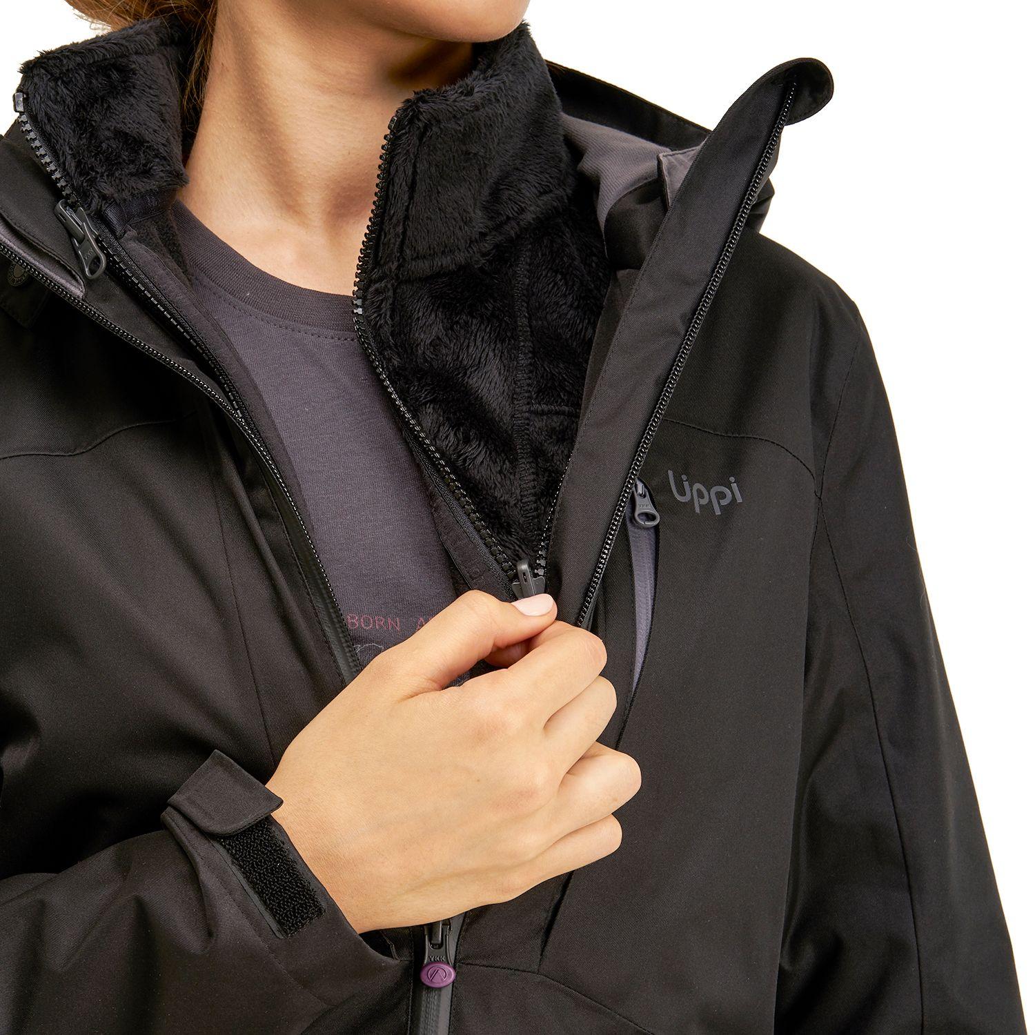 Chaqueta Mujer Tres Cruces Fusion-3 Hoody Jacket Negro Negro Lippi I20-6