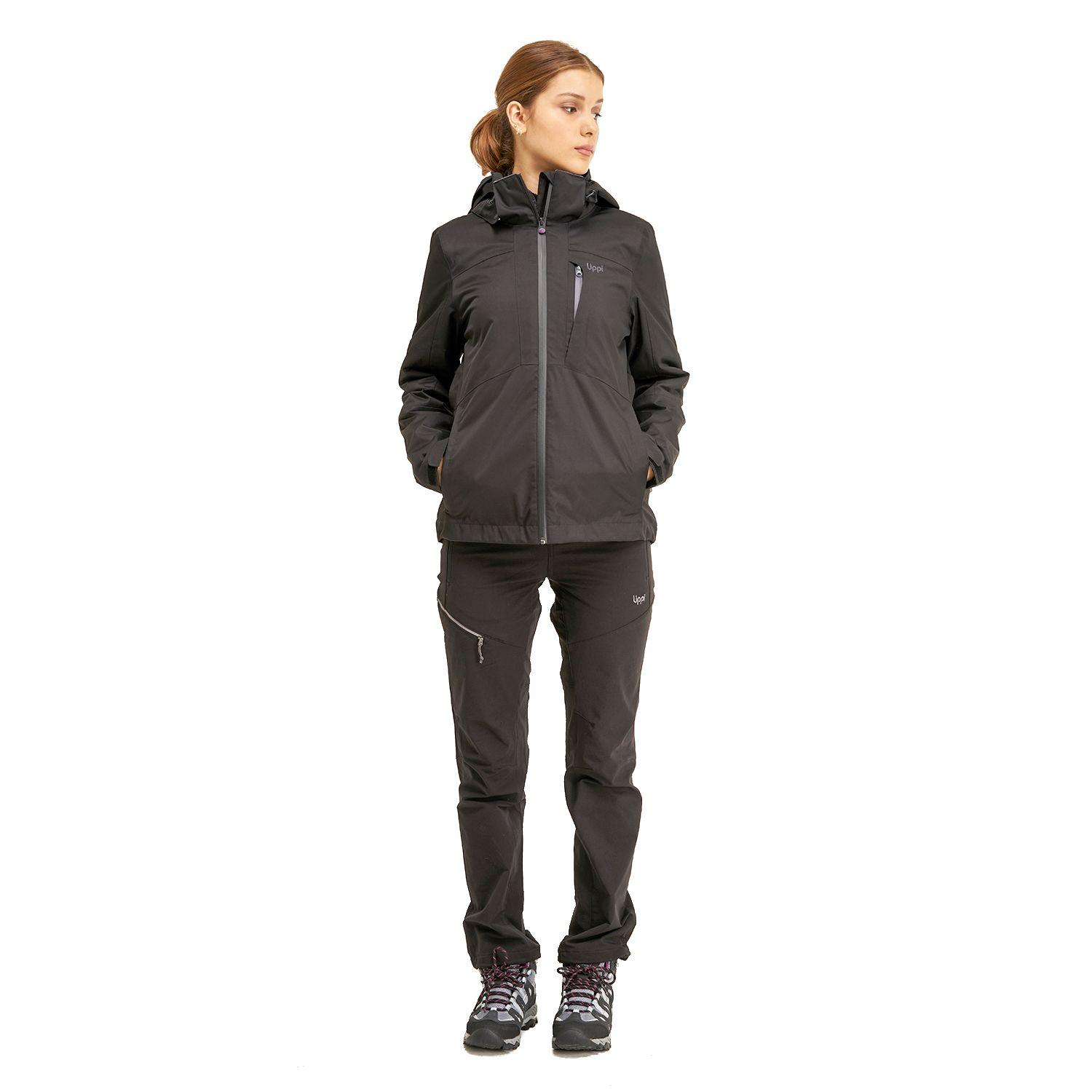 Chaqueta Mujer Tres Cruces Fusion-3 Hoody Jacket Negro Negro Lippi I20-8