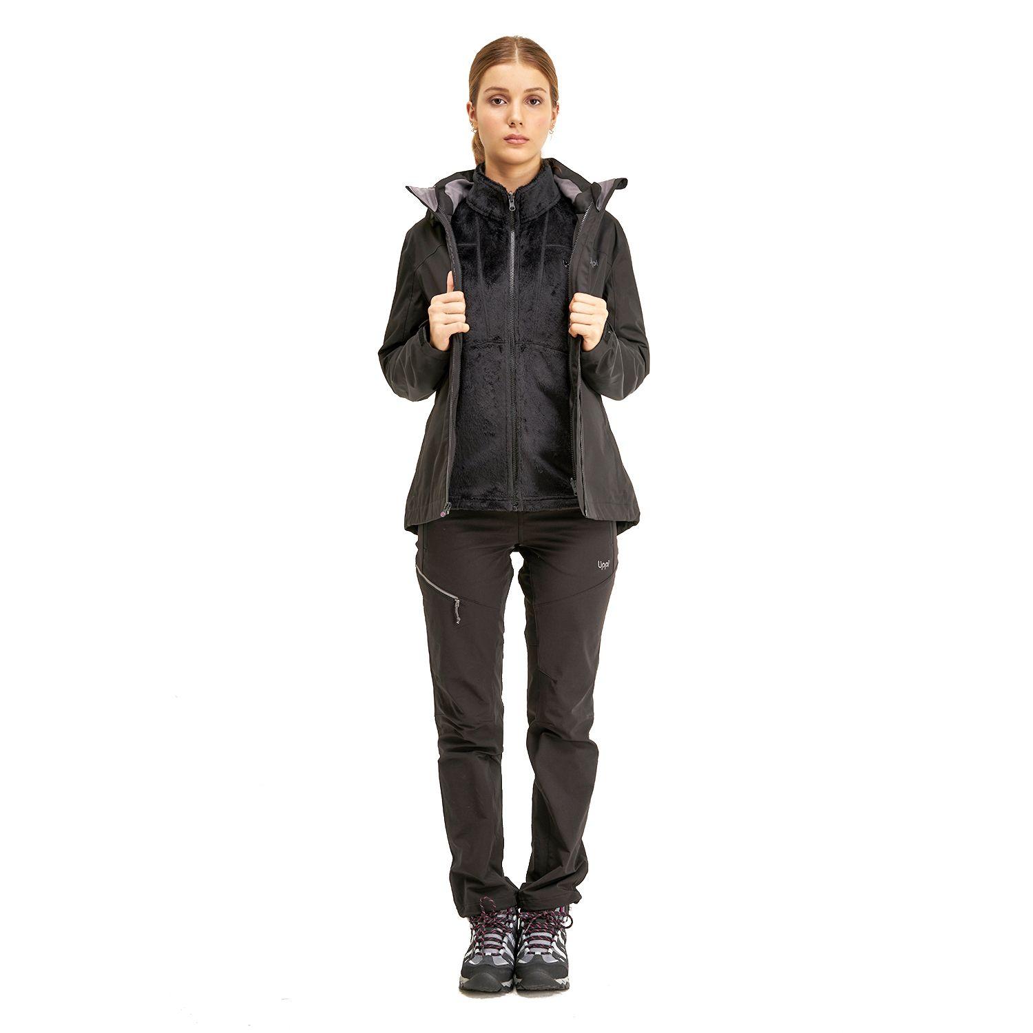 Chaqueta Mujer Tres Cruces Fusion-3 Hoody Jacket Negro Negro Lippi I20-9