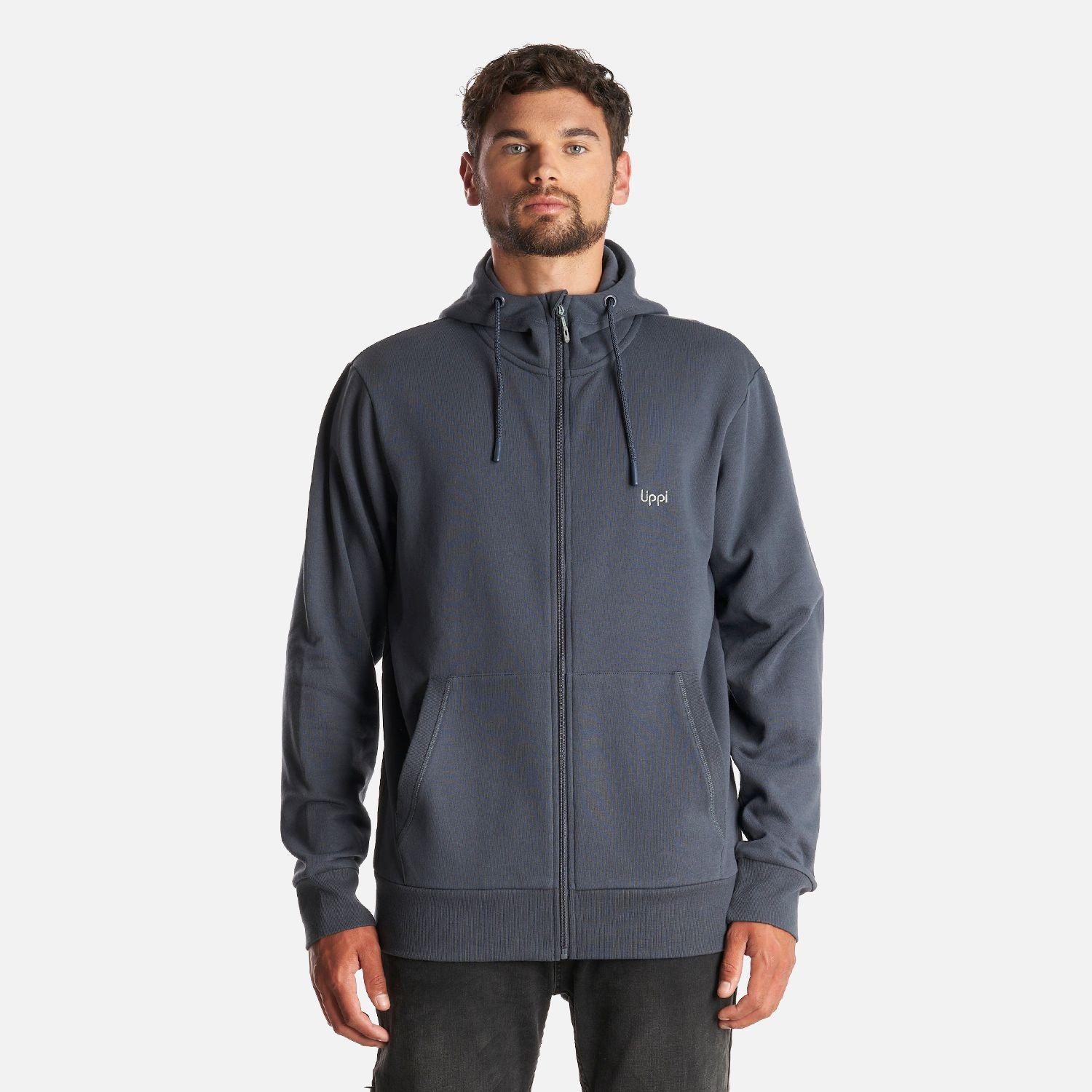 Poleron Hombre Ulmo Full Zip Hoody Sweatshirt Azul Noche Lippi-1