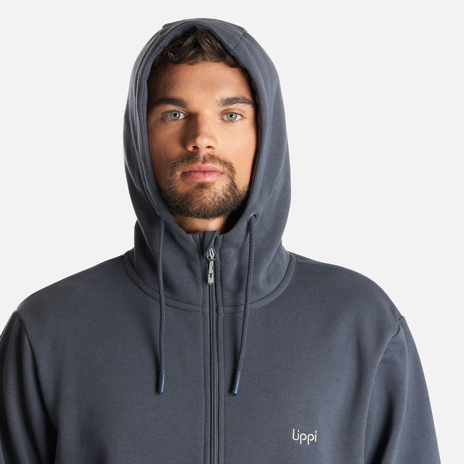 Poleron Hombre Ulmo Full Zip Hoody Sweatshirt Azul Noche Lippi-4