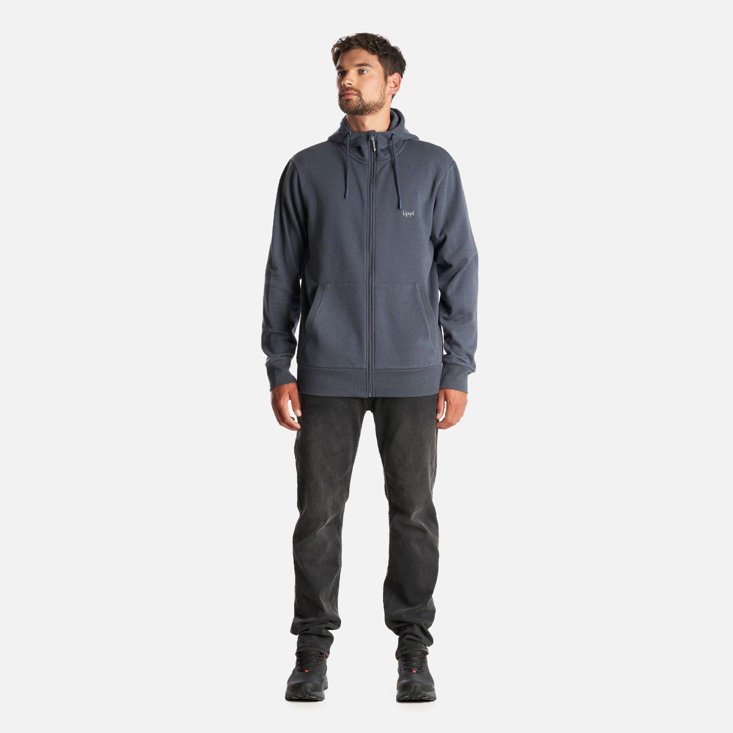 Poleron Hombre Ulmo Full Zip Hoody Sweatshirt Azul Noche Lippi-6