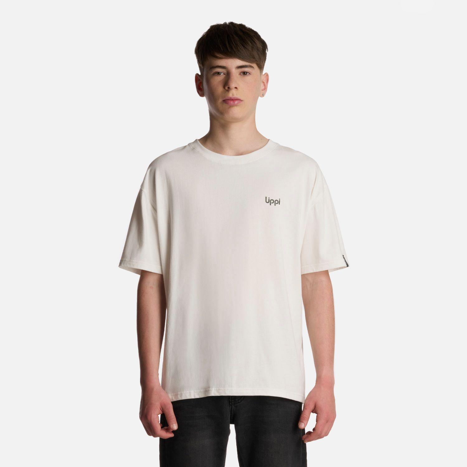 Polera Teen Boy Urban Trip Oversize T-Shirt Blanco Lippi-0