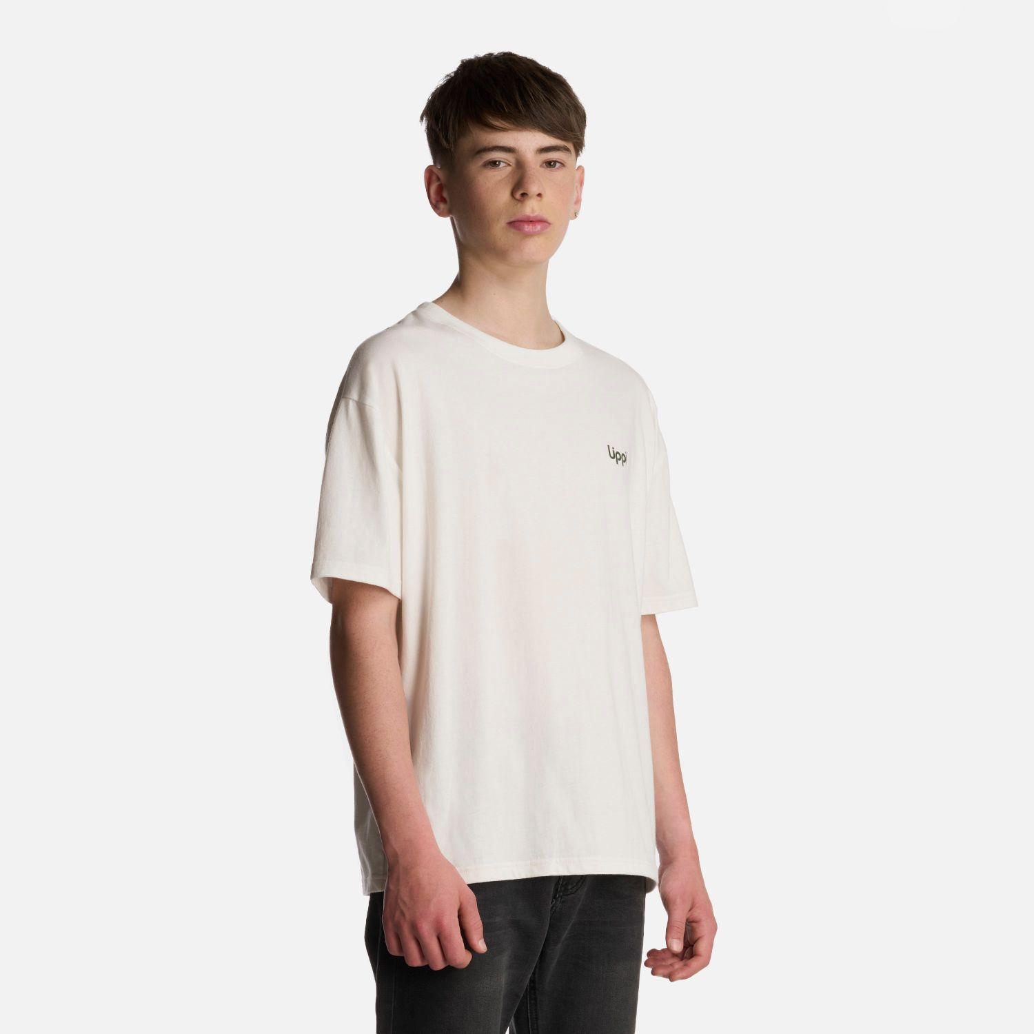 Polera Teen Boy Urban Trip Oversize T-Shirt Blanco Lippi-1