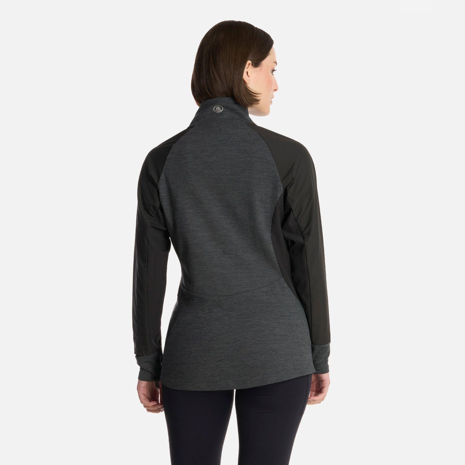 Polerón Mujer Egger 1/4 Zip Negro Lippi-2