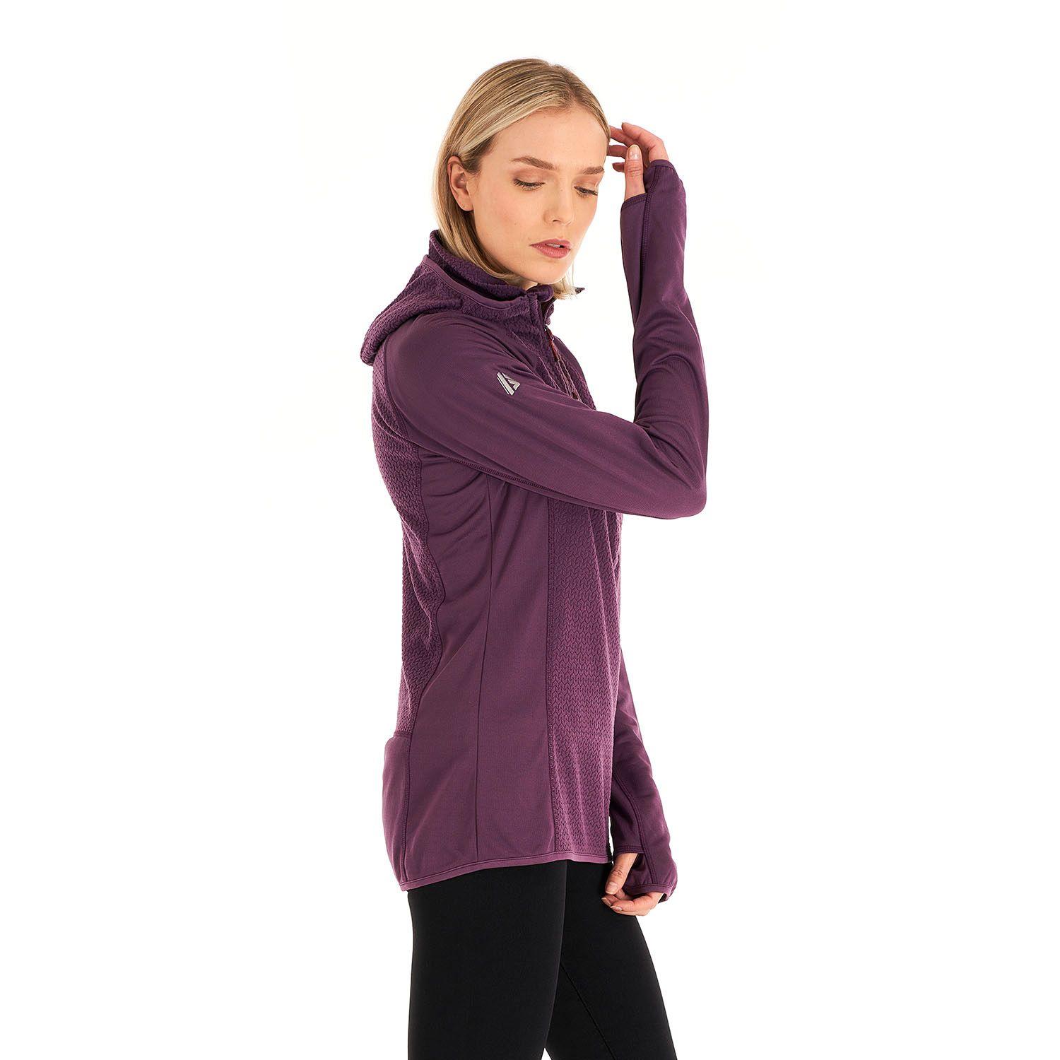 Poleron Mujer Jacaranda Mountain Nano-F 14 Zip Hoody Purpura Lippi-3